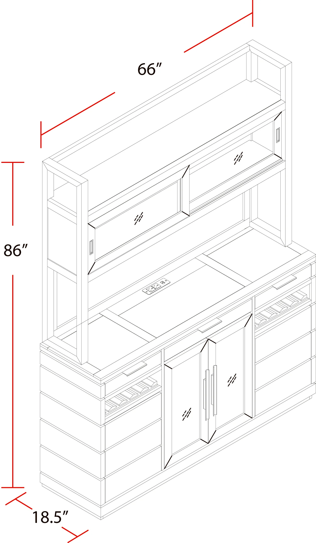 Parker House Pure Modern Dining Buffet Server - Image 8