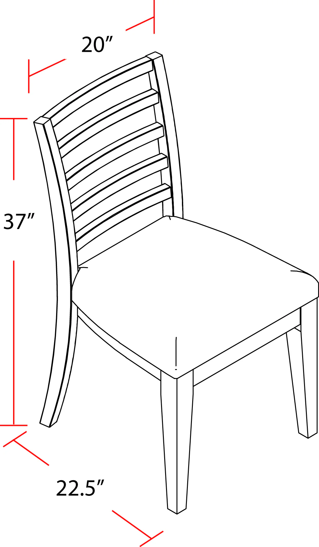 Parker House Pure Modern Dining Ladderback Chair (2/CTN Sold in pairs) - Image 9