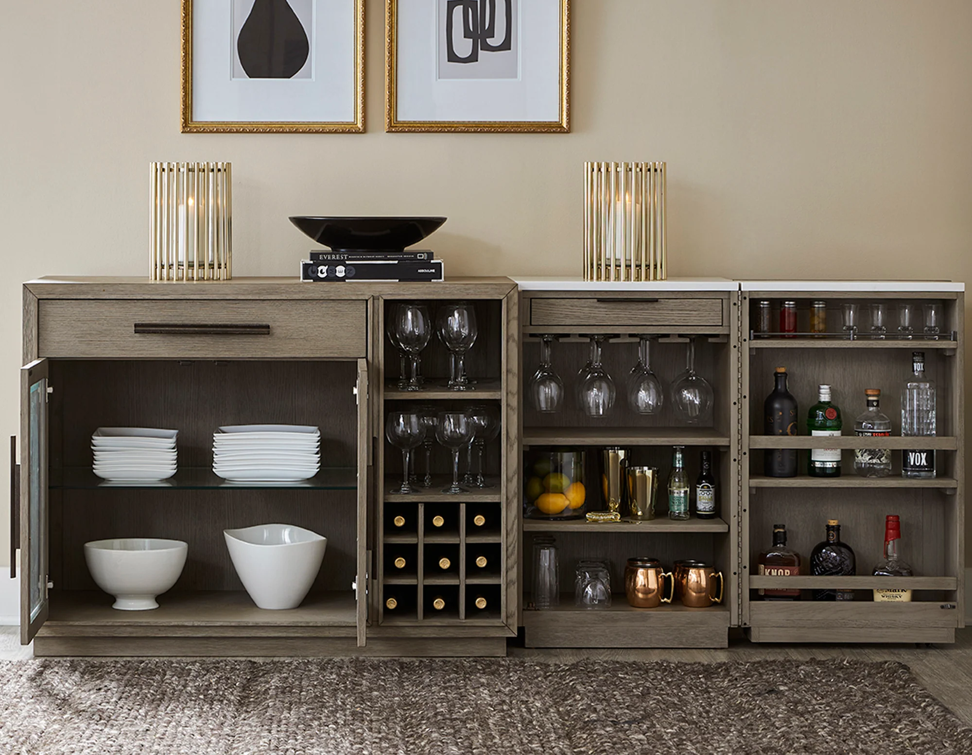 Parker House Pure Modern Dining Multi-Functional Server with Bar Cabinet - Image 6
