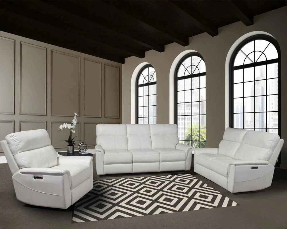 Parker House Reed Power Recliner in Pure White - Image 2