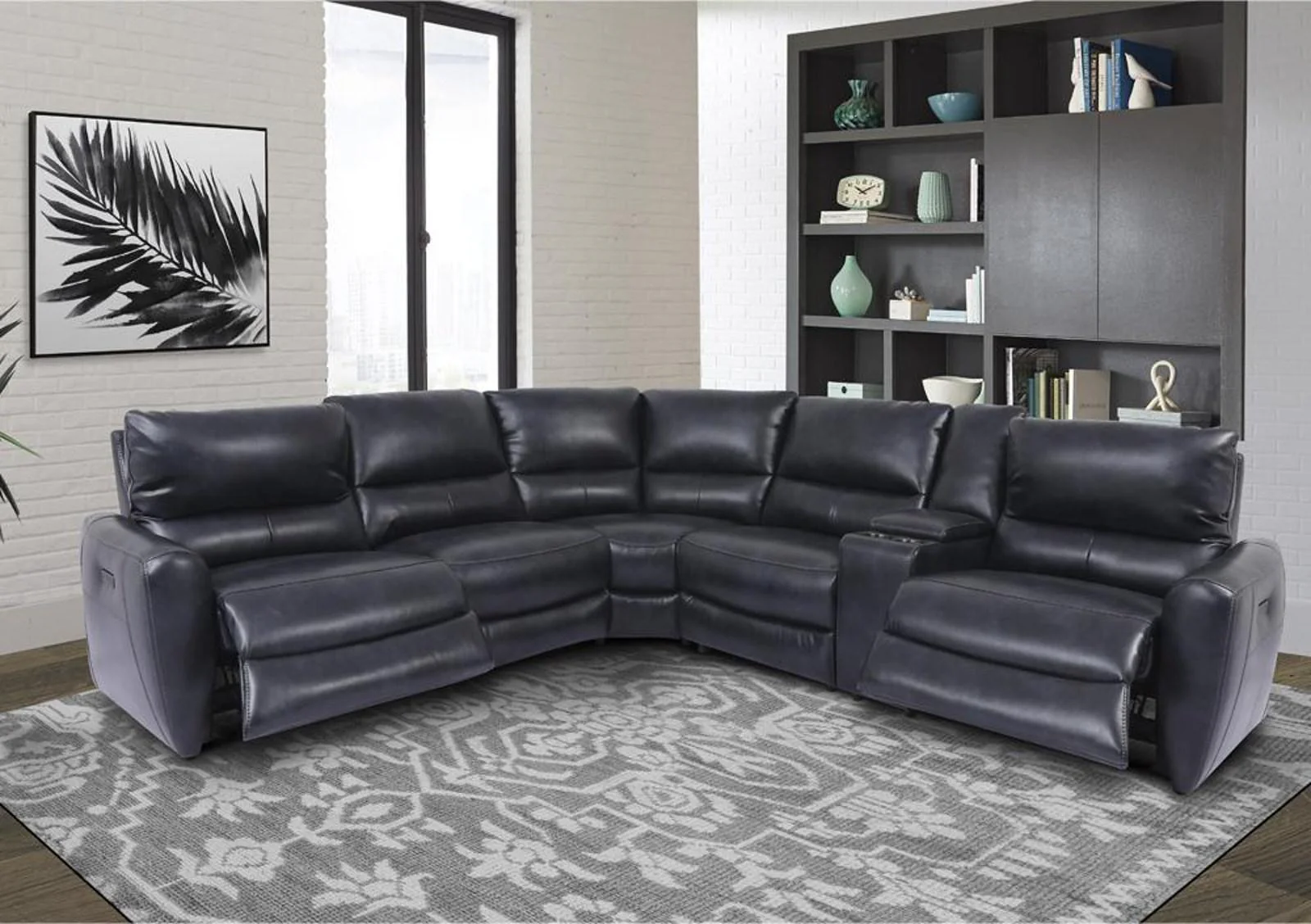 Parker House Samson Armless Recliner in Banner Navy - Image 5