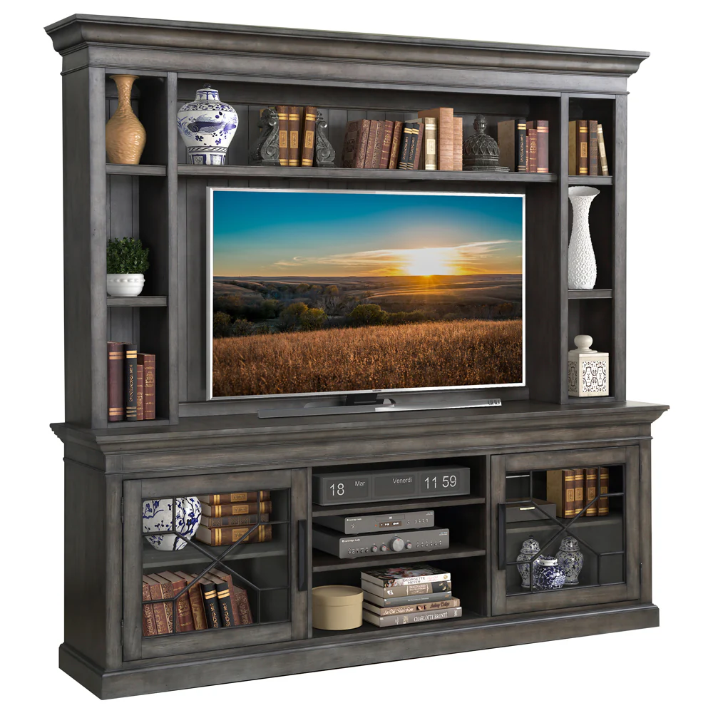 Parker House Sundance - Smokey Grey 92 In. Console with Hutch and Back Panel - Image 2