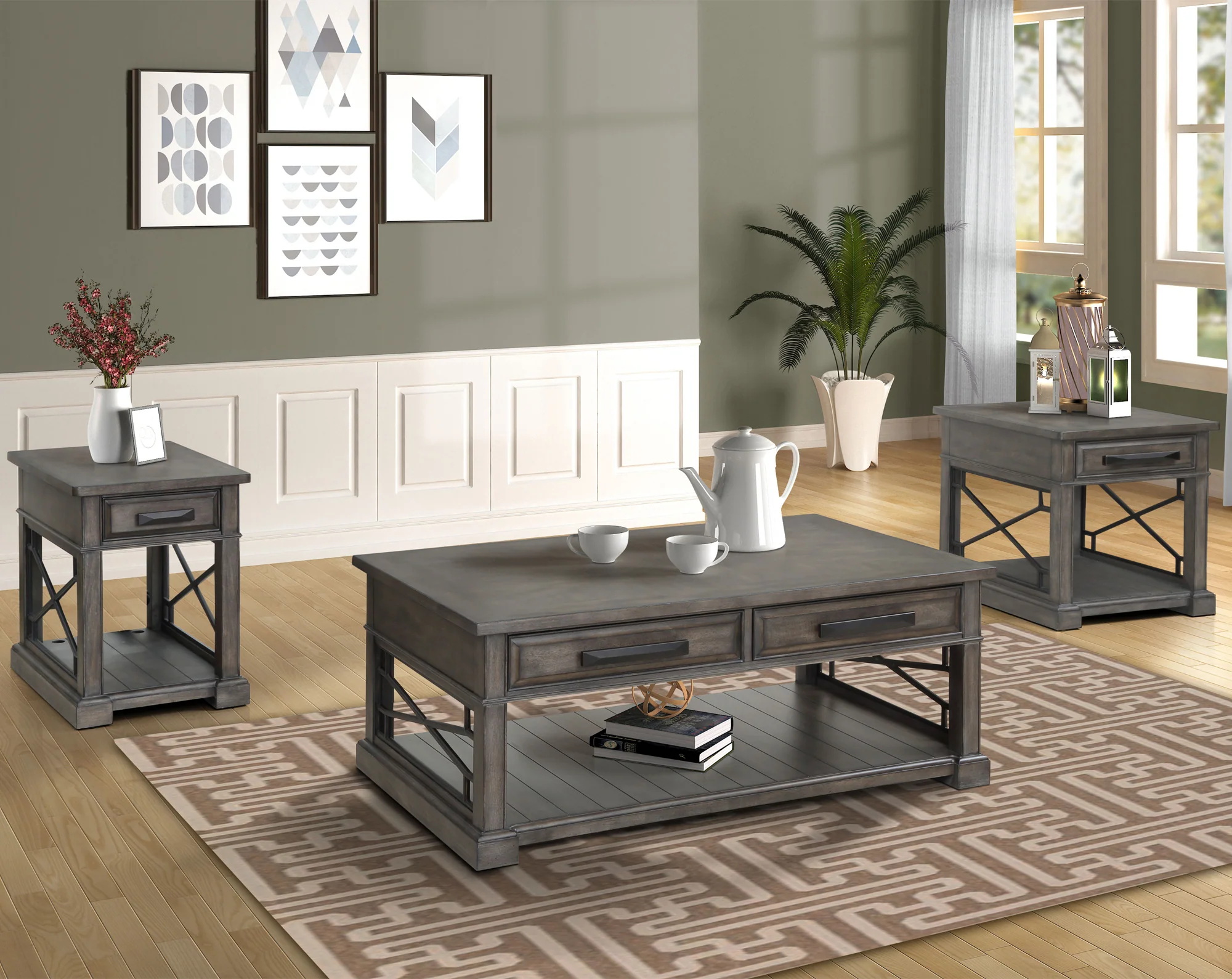 Parker House Sundance - Smokey Grey End Table - Image 3