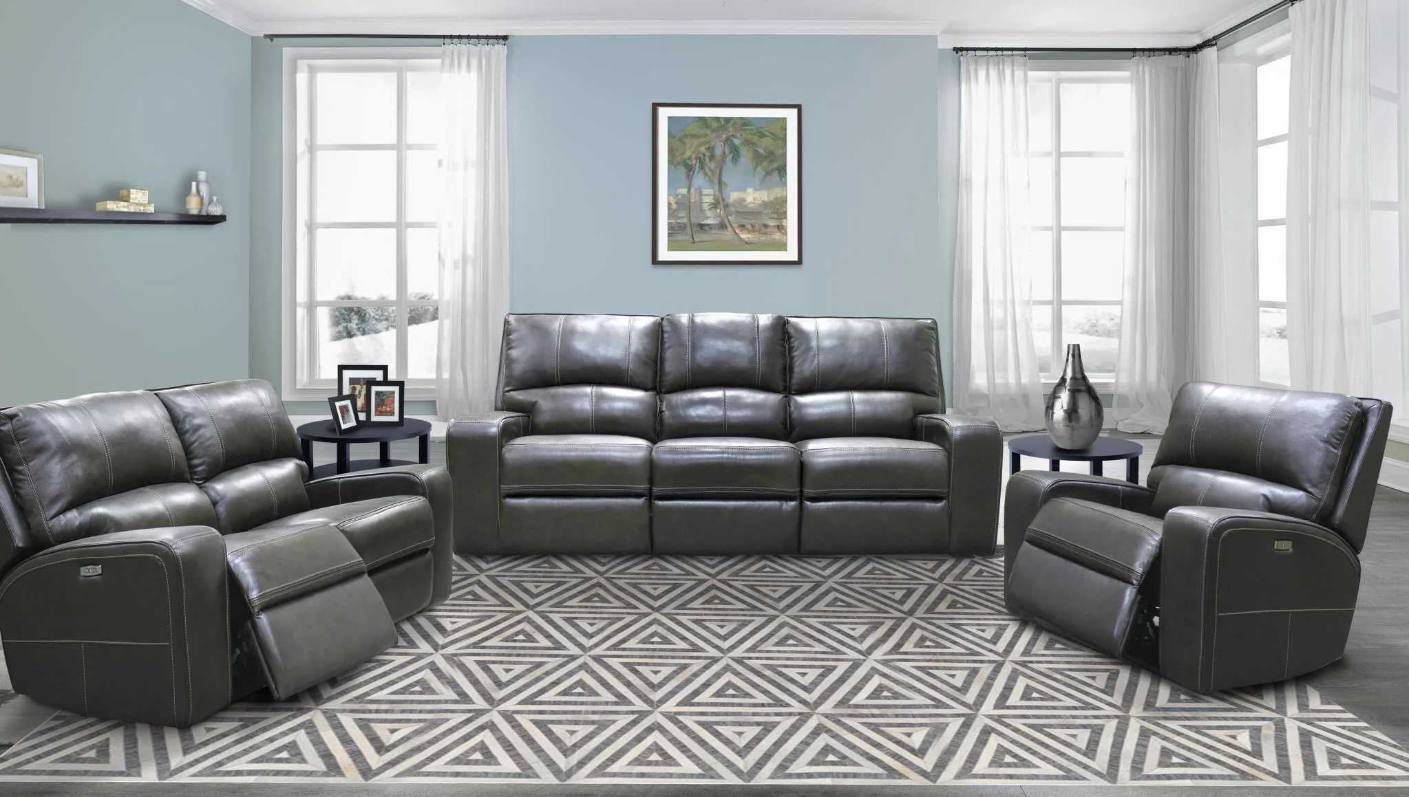 Parker House Swift Sofa Dual PWR Reclining w/USB & PWR Headrest in Twilight - Image 2
