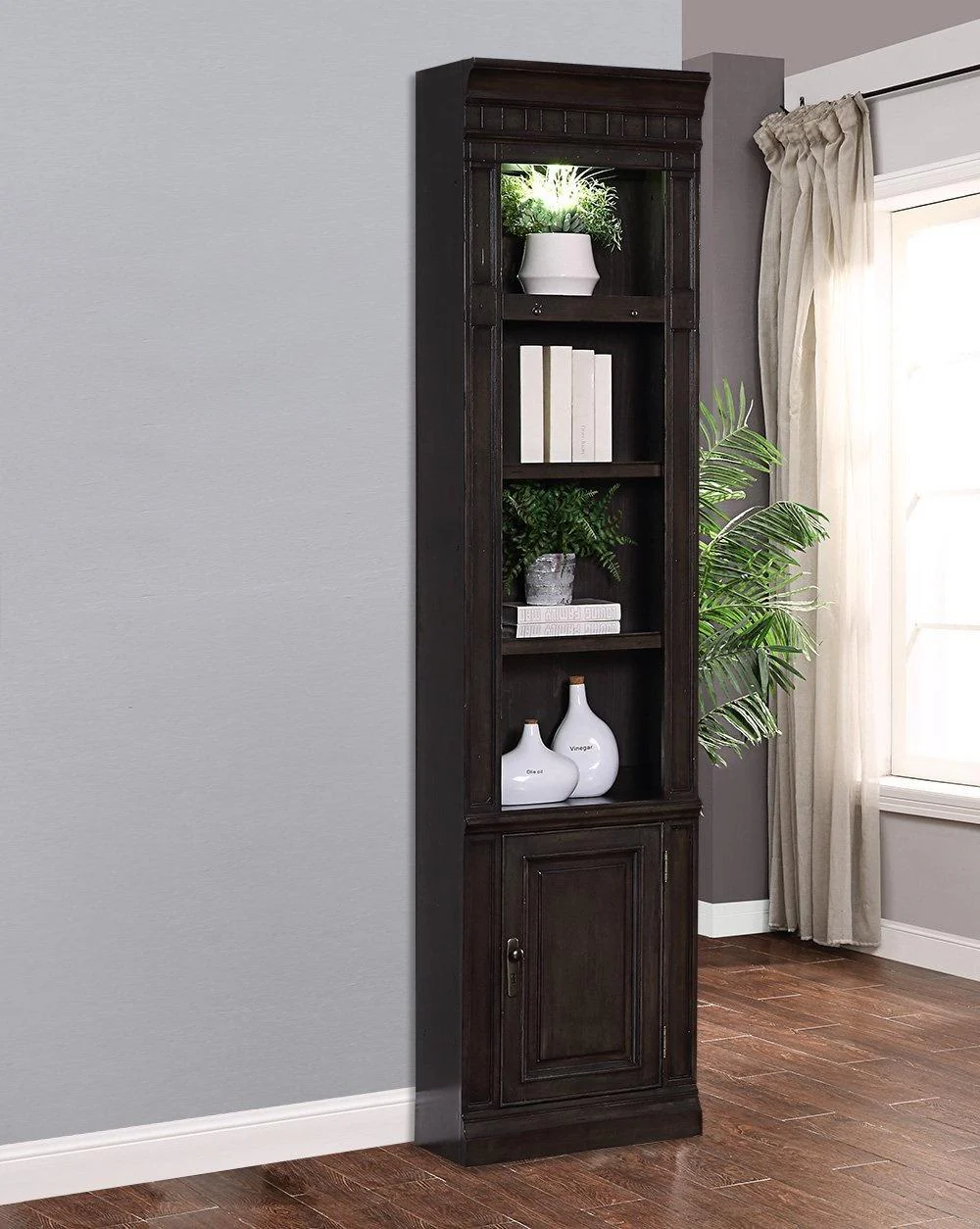 Parker House Washington Heights 22" Open Top Bookcase in Washed Charcoal - Image 3