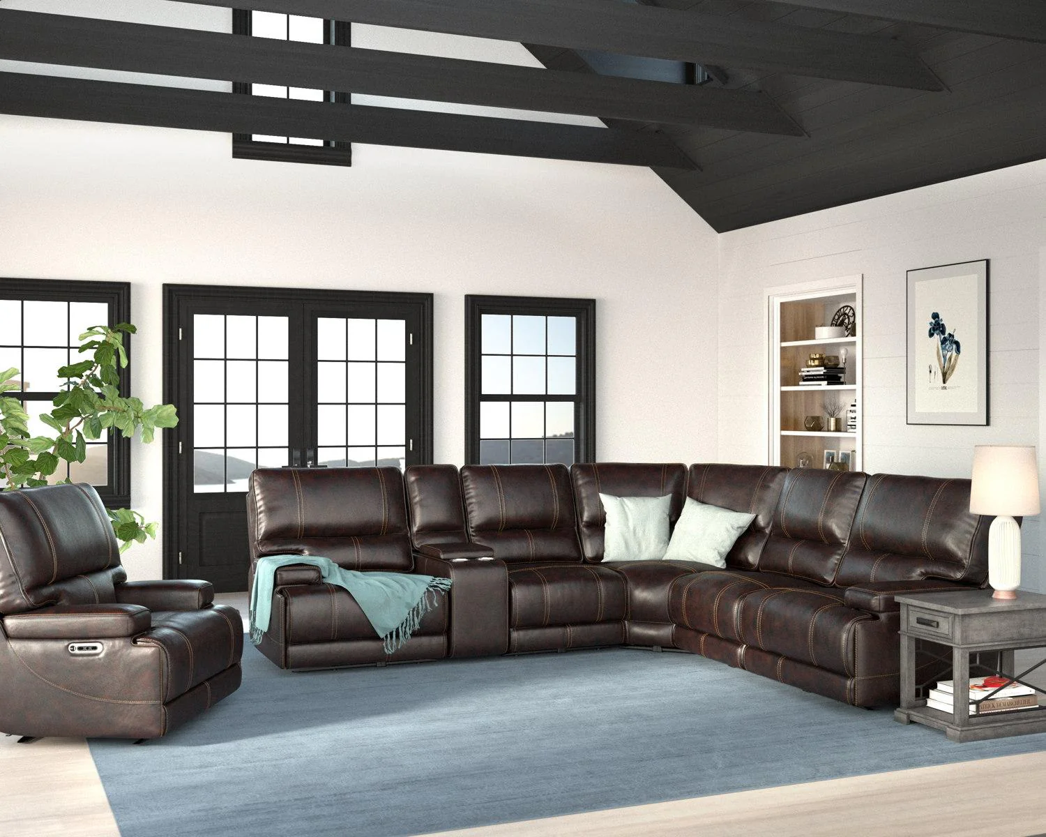 Parker House Whitman Power Cordless Right Arm Facing Recliner in Verona Coffee - Image 2