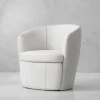 Parker Living Barolo - Snow 100% Italian Leather Swivel Club Chair - Image 3