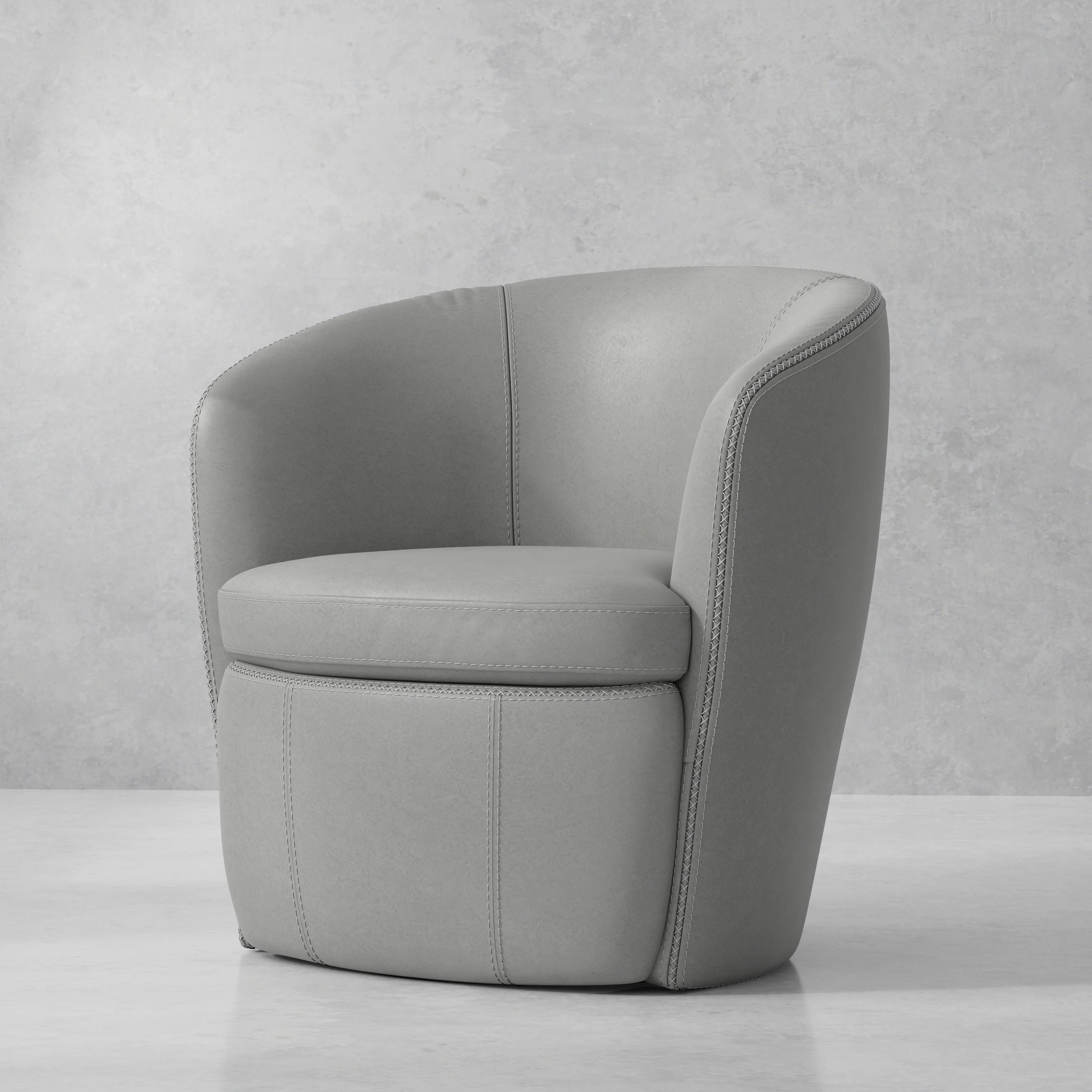 Parker Living Barolo - Steamboat Ice 100% Italian Leather Swivel Club Chair - Image 4