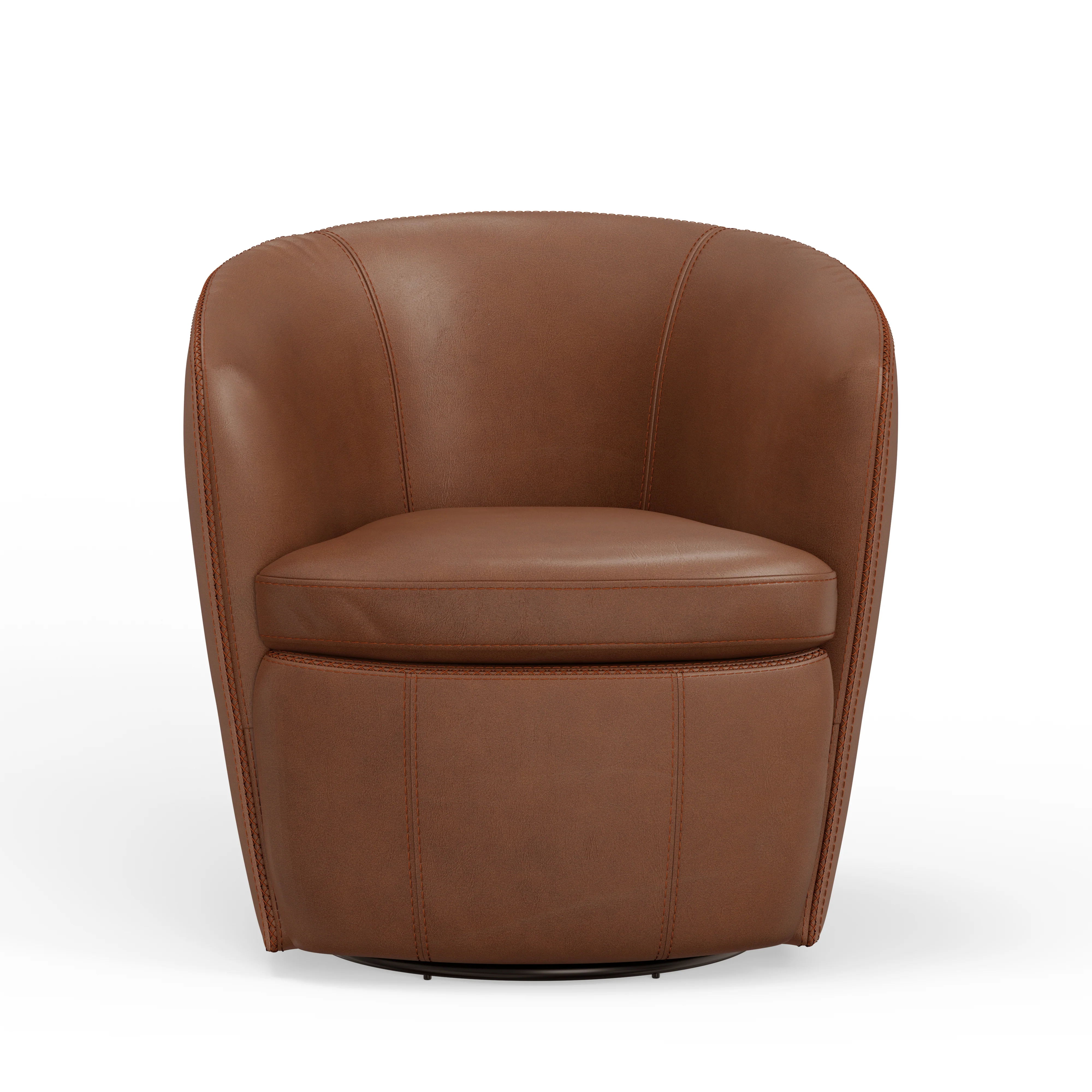 Parker Living Barolo - Vintage Whiskey 100% Italian Leather Swivel Club Chair - Image 4
