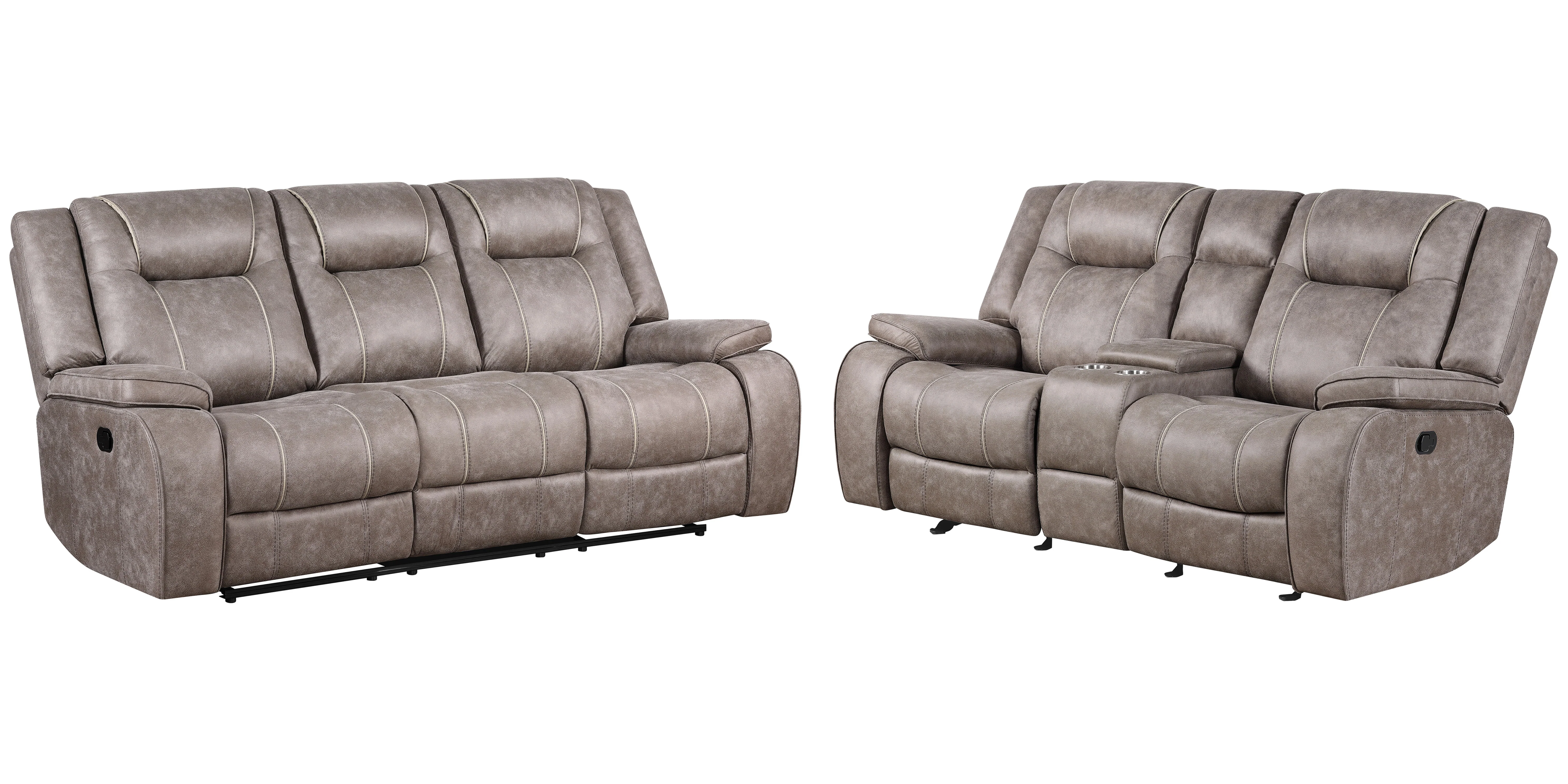 Parker Living Blake - Desert Taupe Manual Reclining Sofa and Loveseat - Image 2