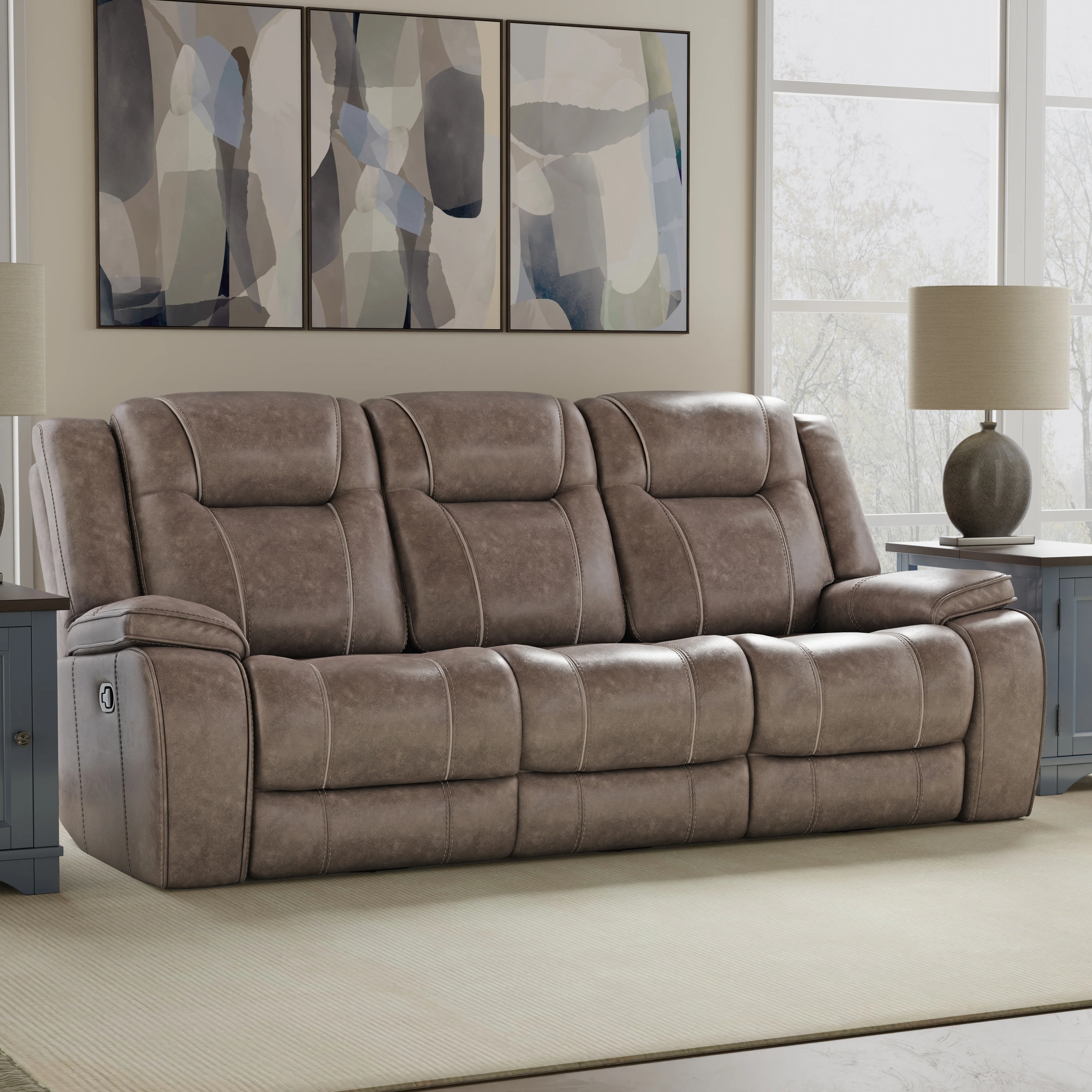 Parker Living Blake - Desert Taupe Manual Reclining Sofa and Loveseat - Image 3