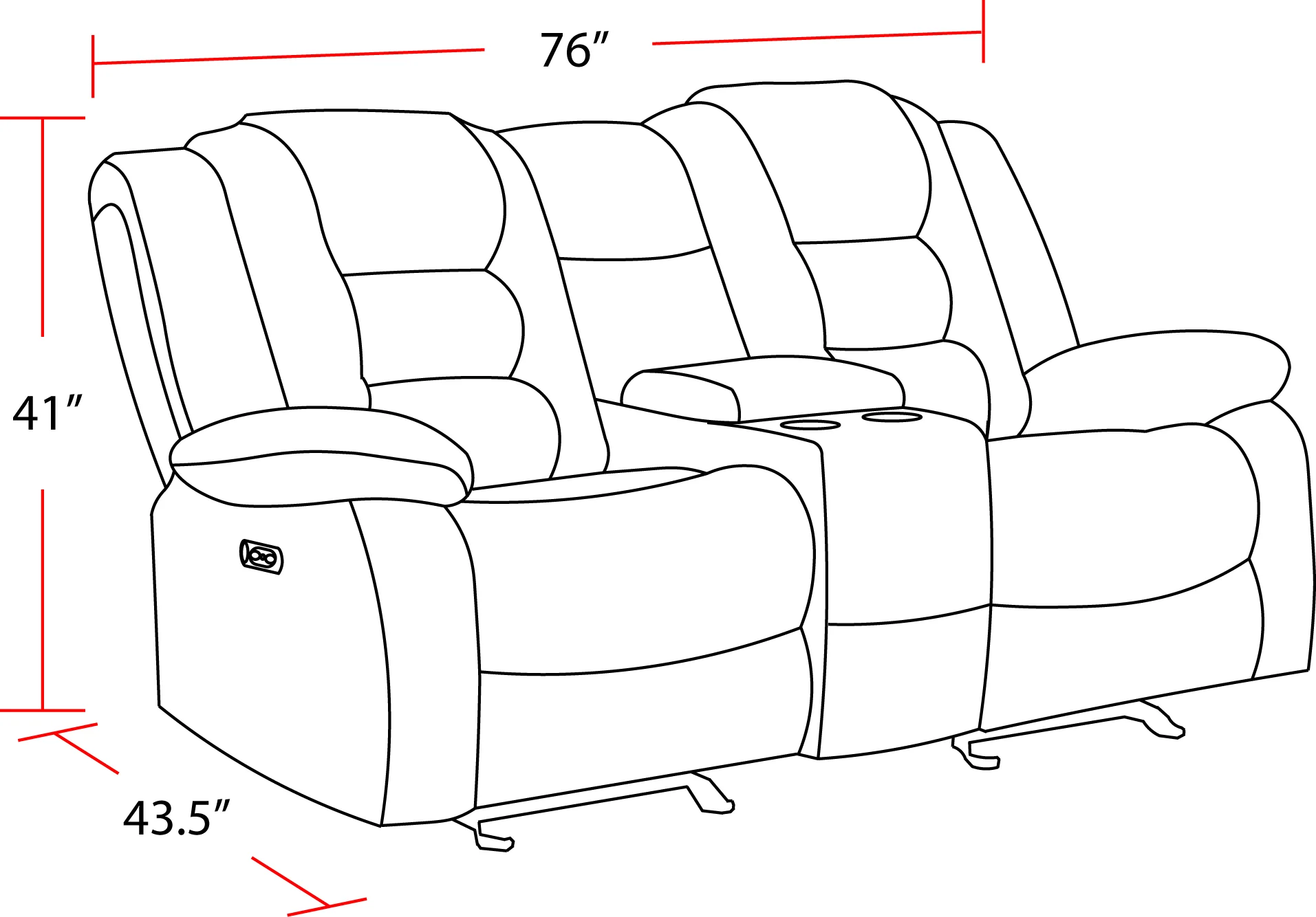 Parker Living Bolton - Misty Storm Glider Reclining Console Loveseat - Image 5