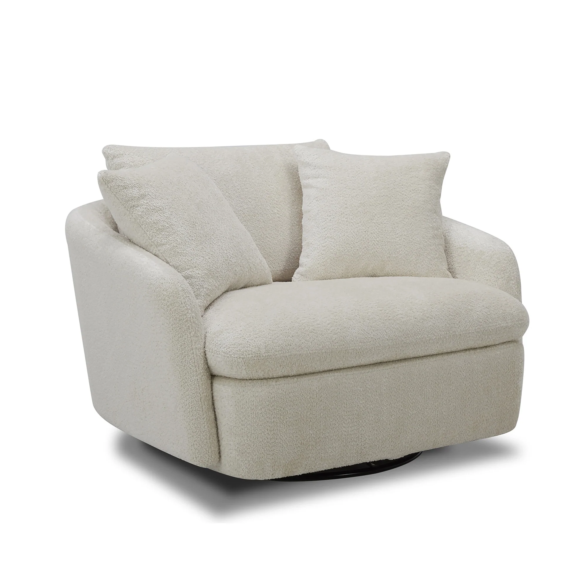 Parker Living Boomer - Utopia Sand Large Swivel Chair with 2 Toss Pillows - Image 2