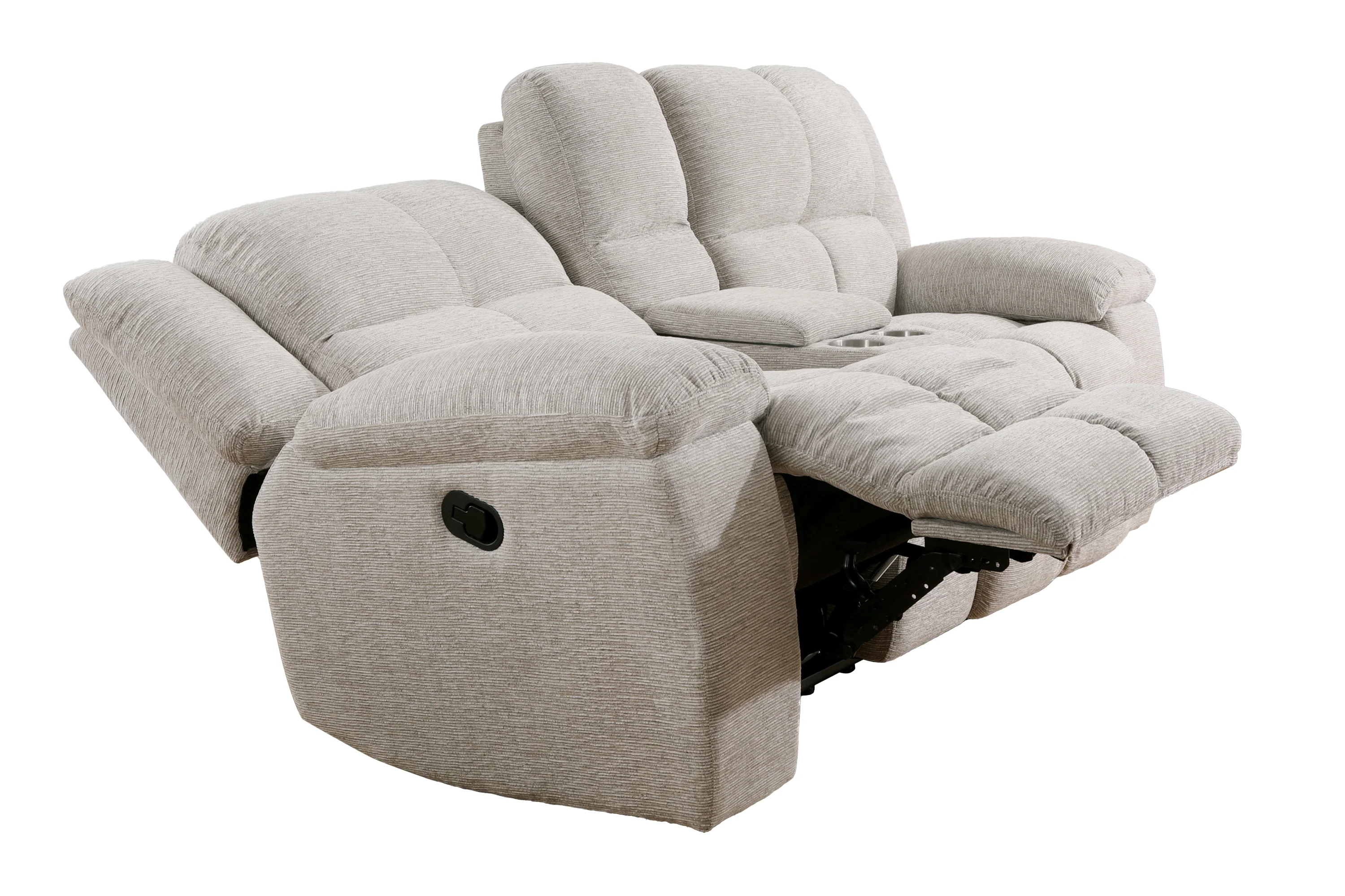 Parker Living Buster - Opal Taupe Manual Reclining Console Loveseat - Image 6