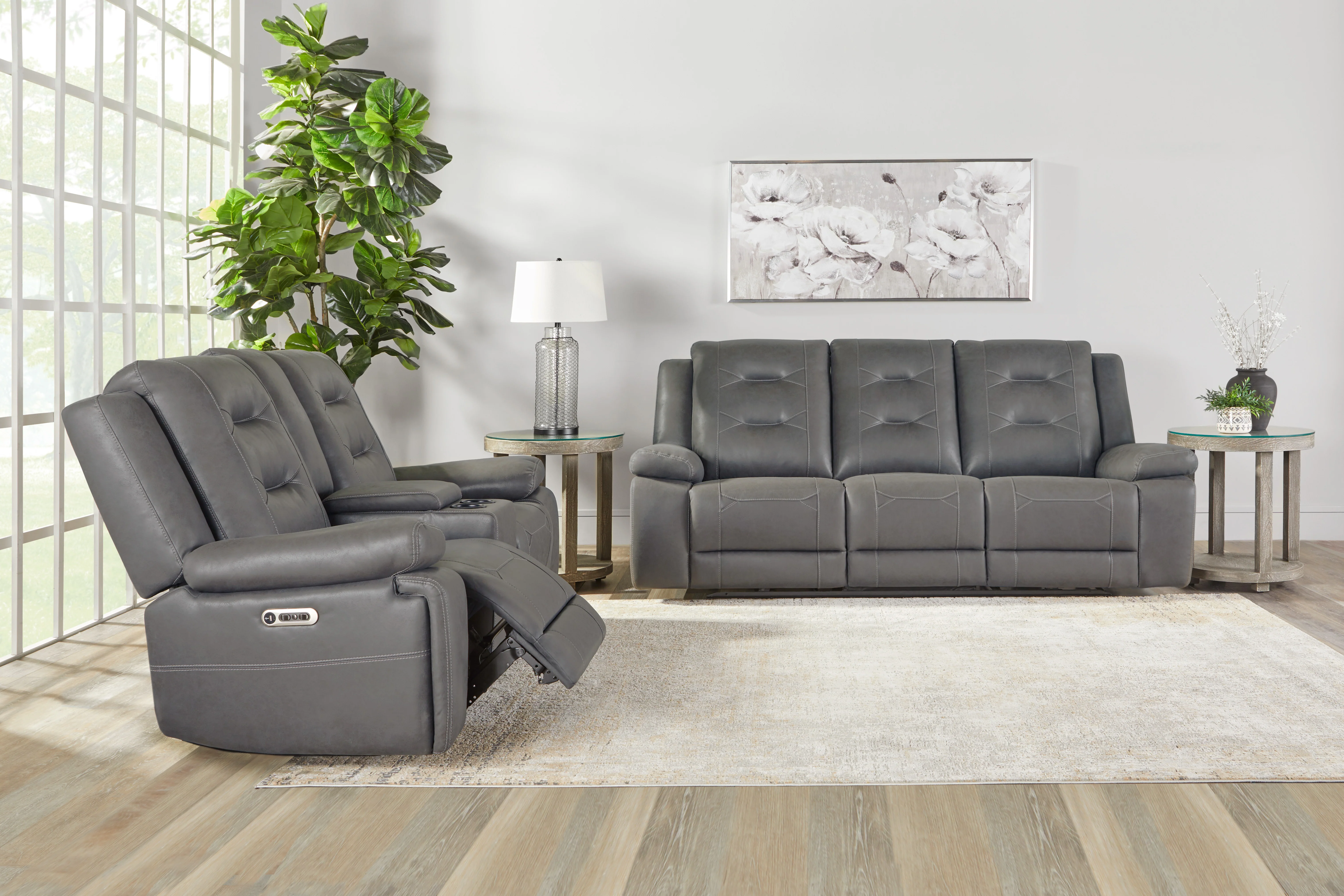 Parker Living Caldwell - Tahoe Charcoal Power Reclining Sofa and Loveseat - Image 3
