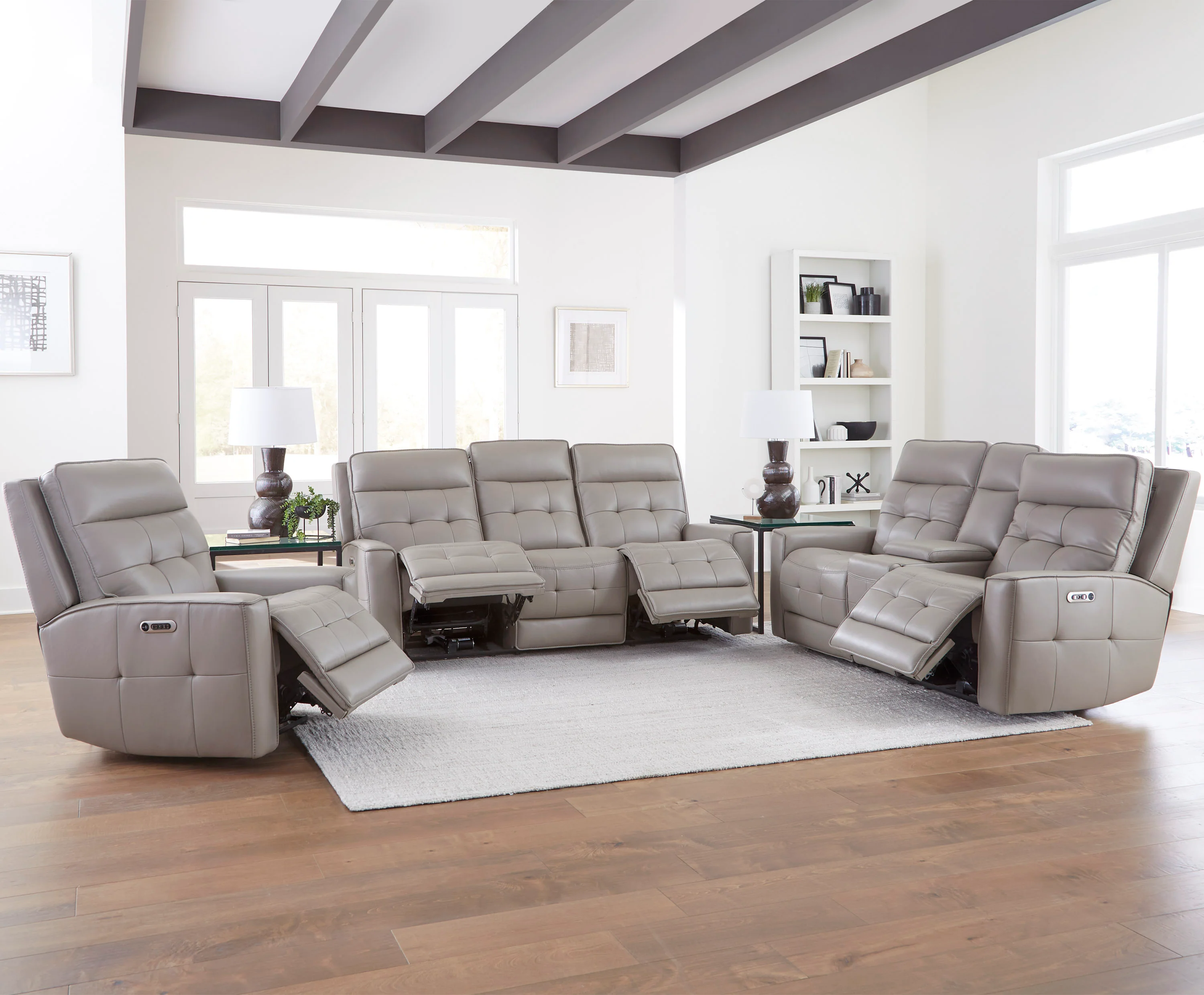 Parker Living Canterbury - Pewter Power Reclining Zero Gravity Sofa Loveseat and Recliner - Image 2