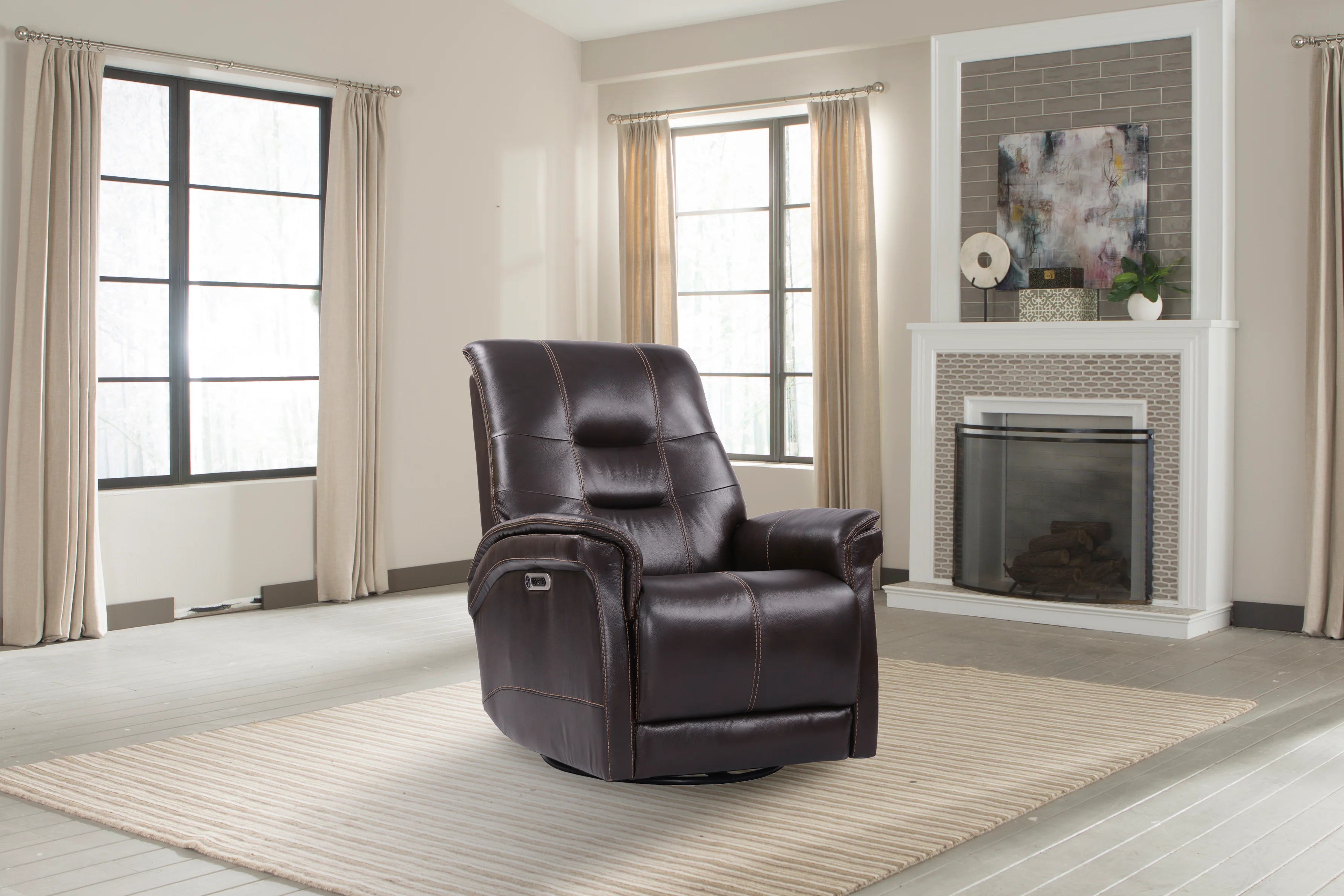 Parker Living Carnegie - Verona Coffee - Powered By Freemotion Cordless Power Swivel Glider Recliner - Image 3