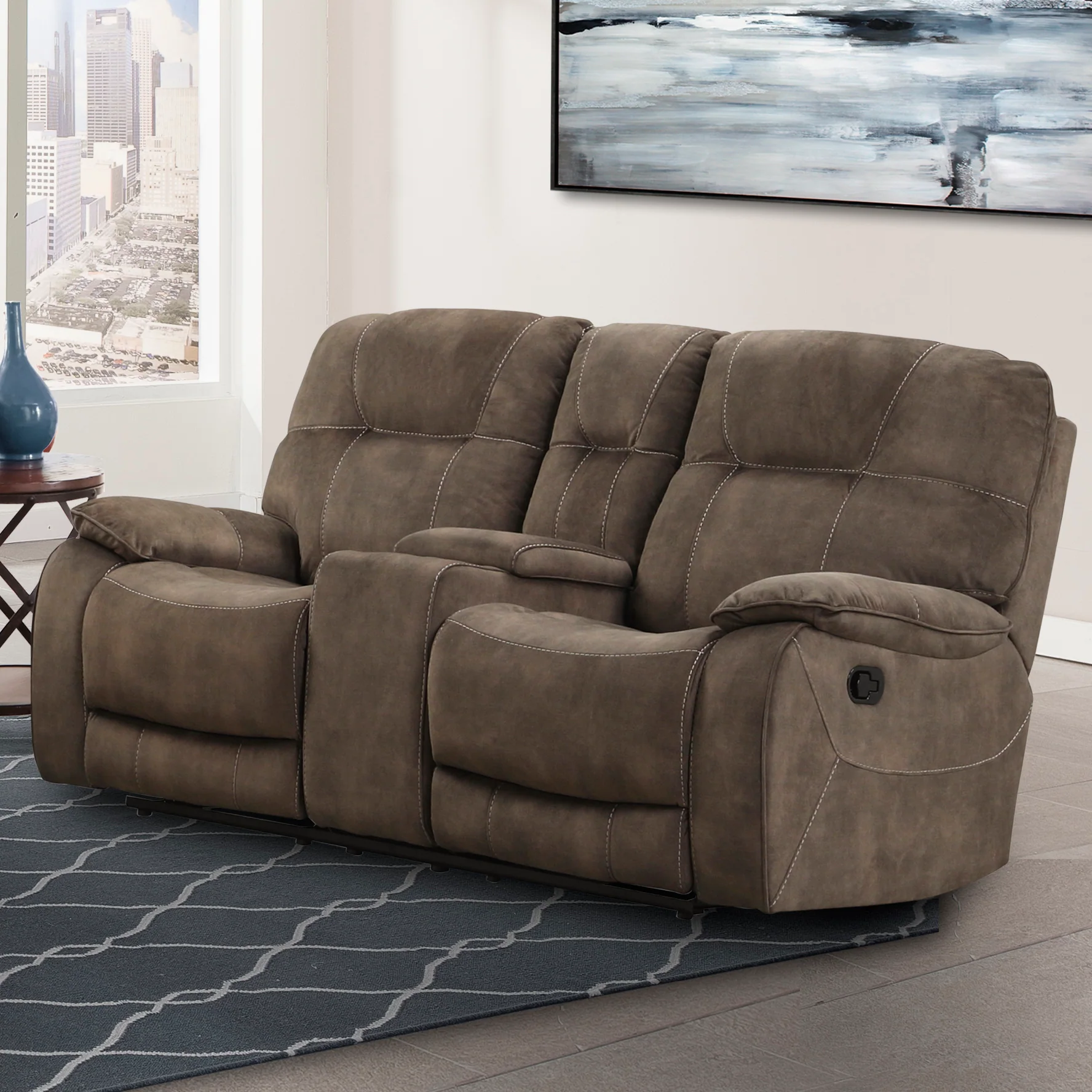 Parker Living Cooper - Shadow Brown Manual Reclining Sofa and Loveseat - Image 3