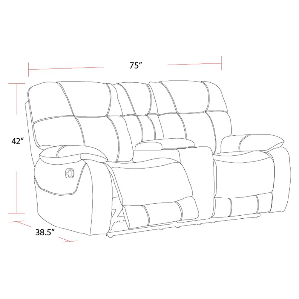 Parker Living Cooper - Shadow Brown Reclining Console Loveseat - Image 4