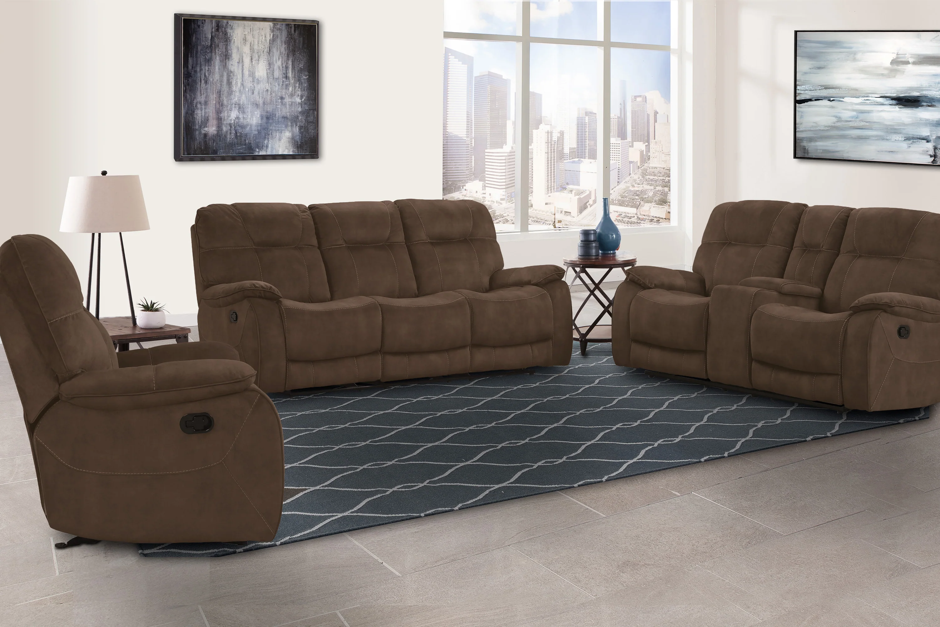 Parker Living Cooper - Shadow Brown Triple Reclining Sofa - Image 2