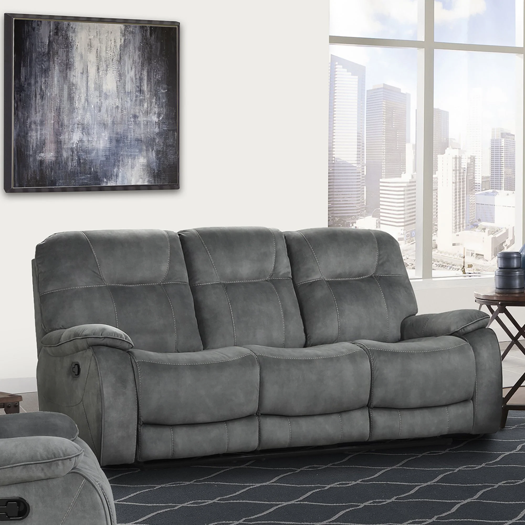 Parker Living Cooper - Shadow Grey Manual Reclining Sofa and Recliner - Image 3