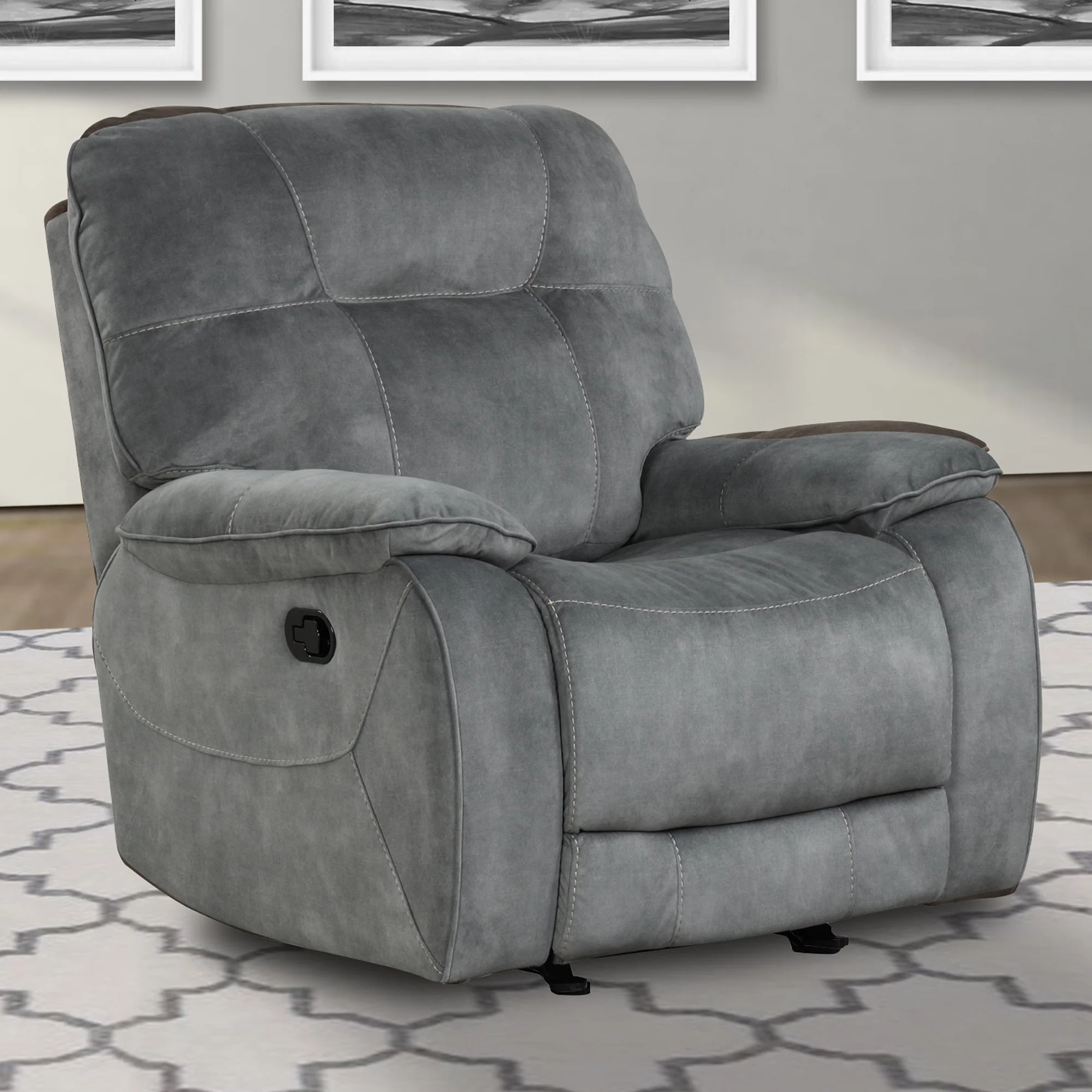 Parker Living Cooper - Shadow Grey Manual Reclining Sofa Loveseat and Recliner - Image 5