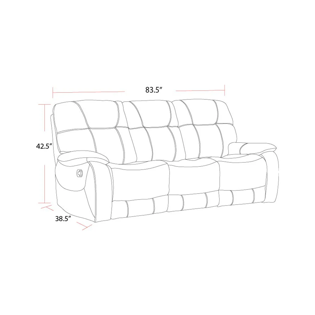 Parker Living Cooper - Shadow Grey Triple Reclining Sofa - Image 4