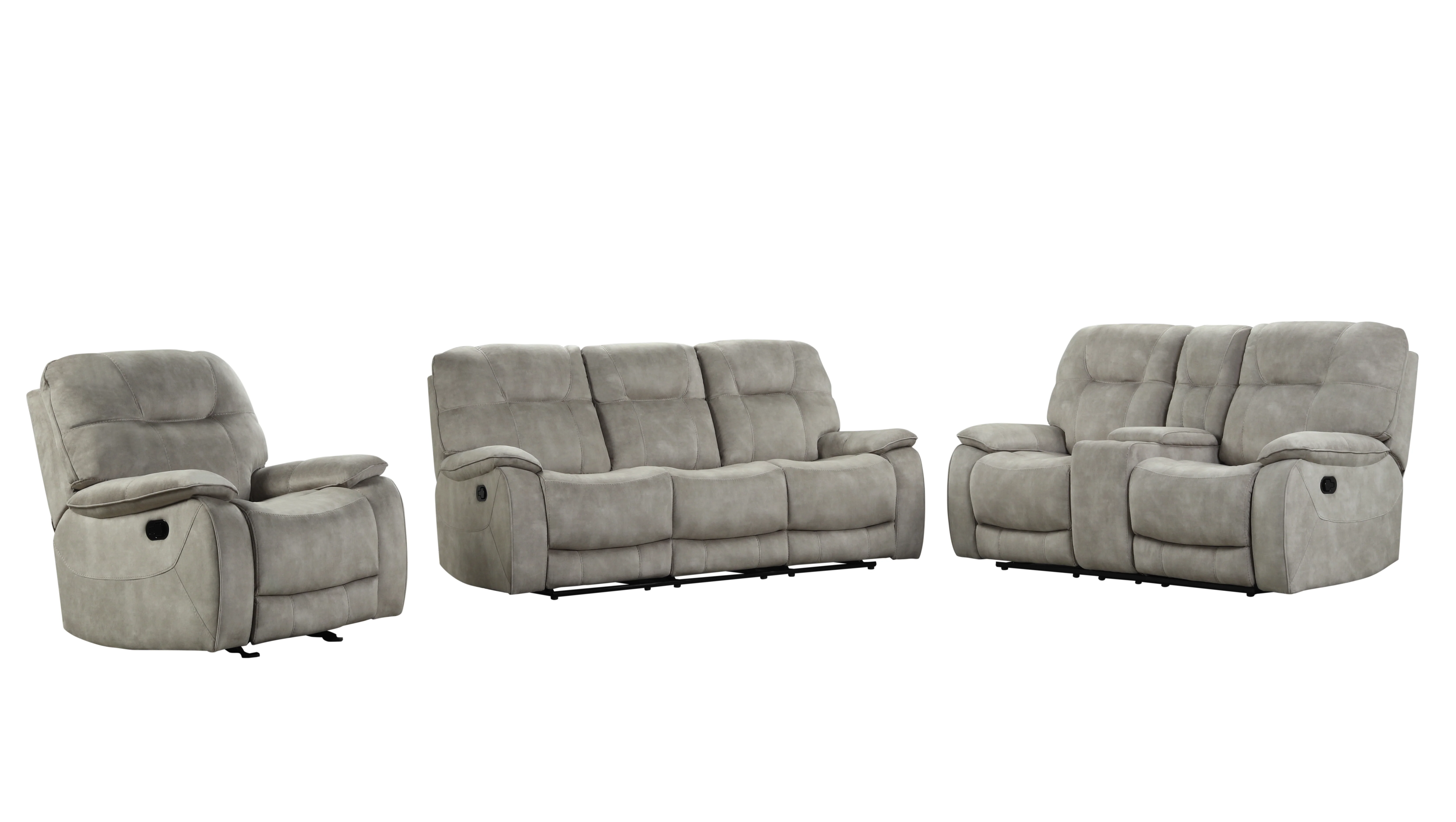 Parker Living Cooper - Shadow Natural Manual Reclining Sofa Loveseat and Recliner - Image 2