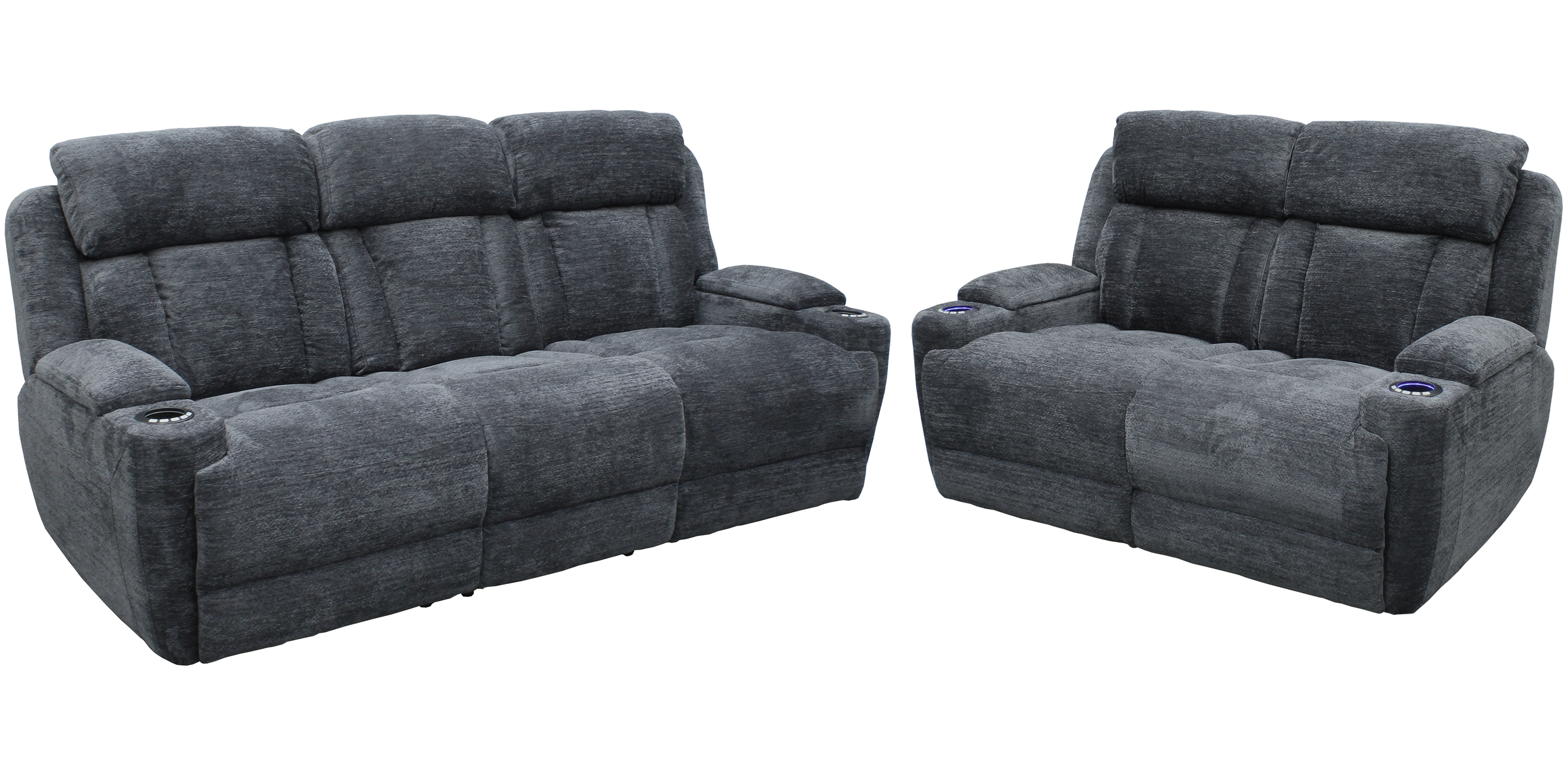 Parker Living Dalton - Lucky Charcoal Power Reclining Sofa and Loveseat - Image 2