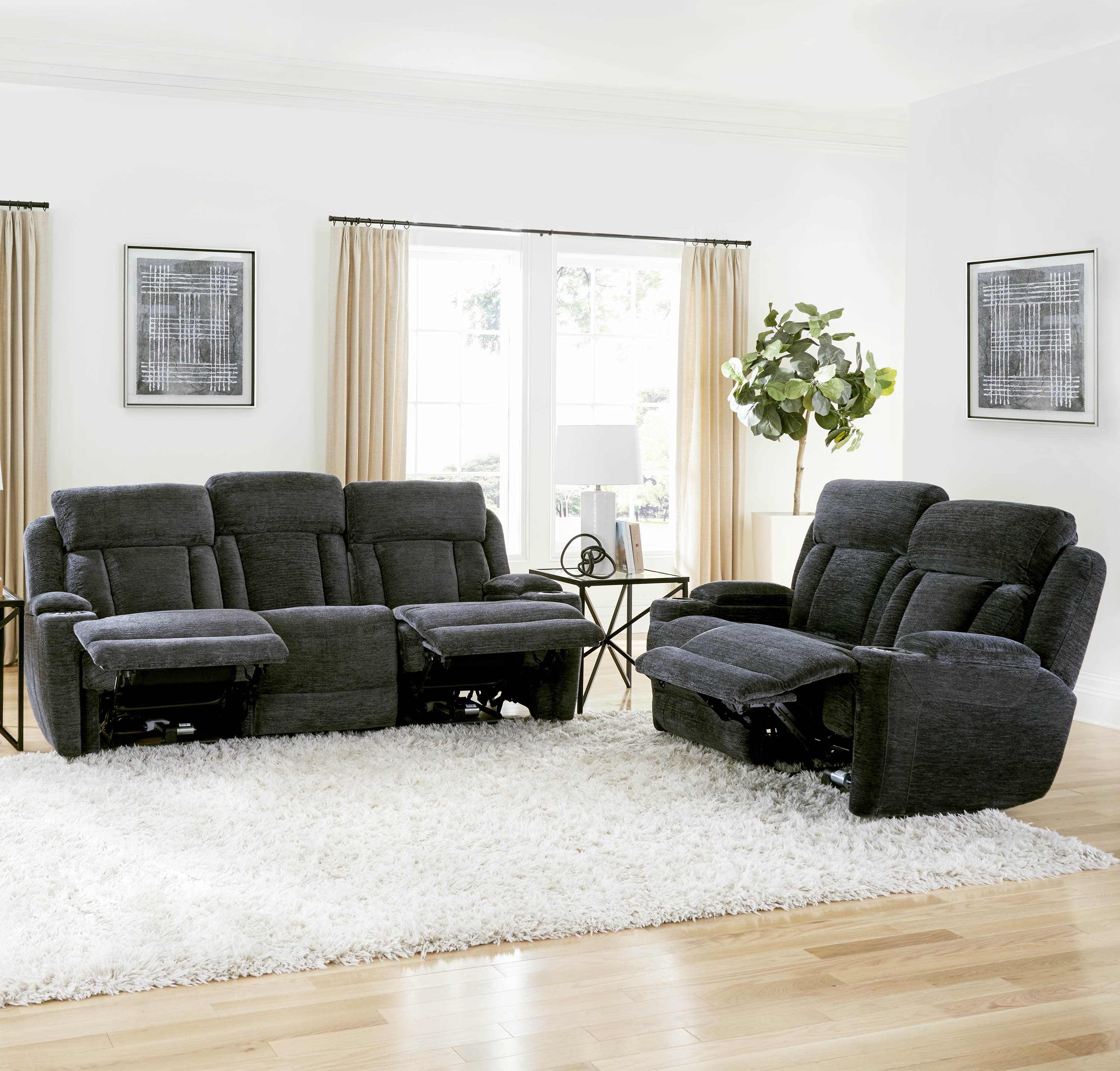 Parker Living Dalton - Lucky Charcoal Power Reclining Sofa and Loveseat - Image 4