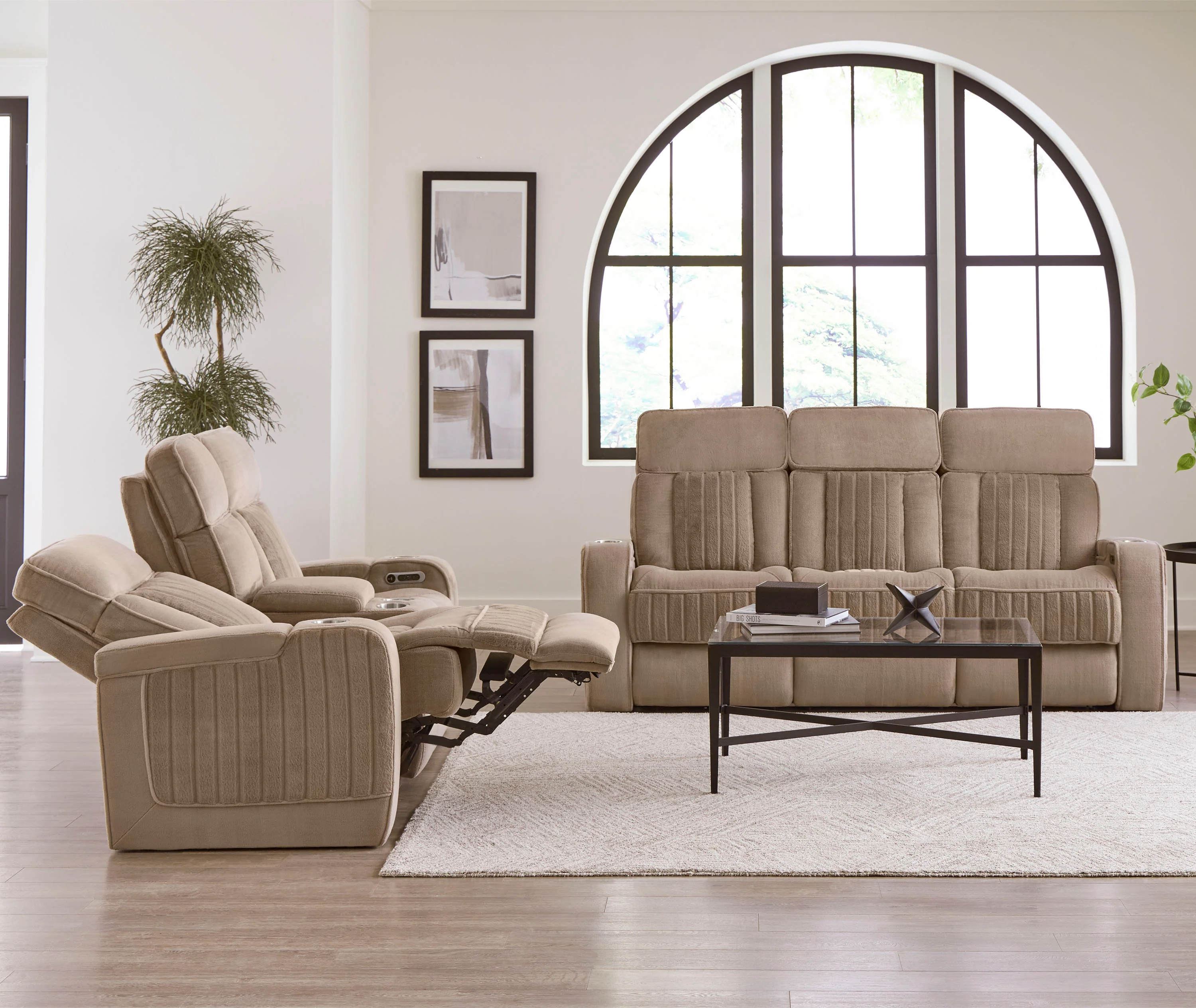 Parker Living Equinox - Mushroom Power Reclining Console Loveseat - Image 6