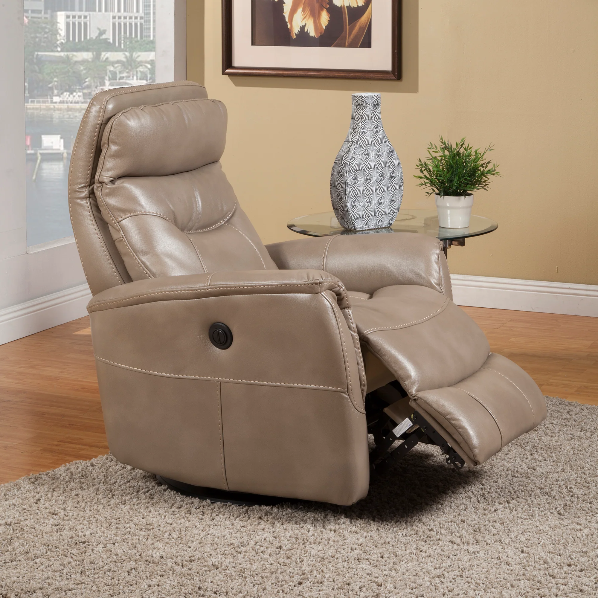 Parker Living Gemini - Linen Power Swivel Glider Recliner - Image 4