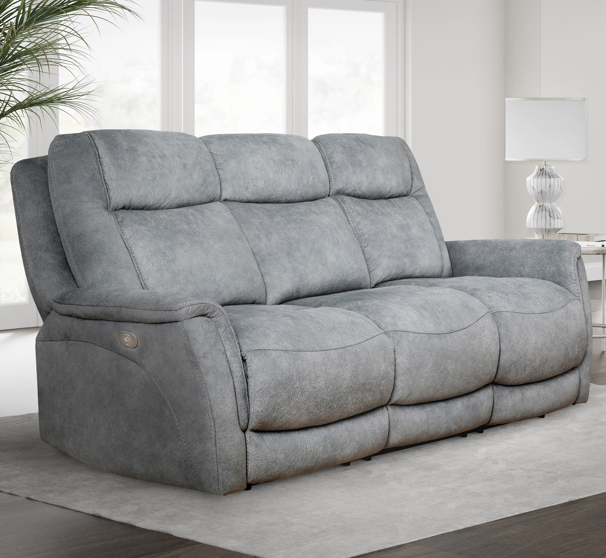 Parker Living Linus - Hudson Grey Power Reclining Sofa and Loveseat - Image 3