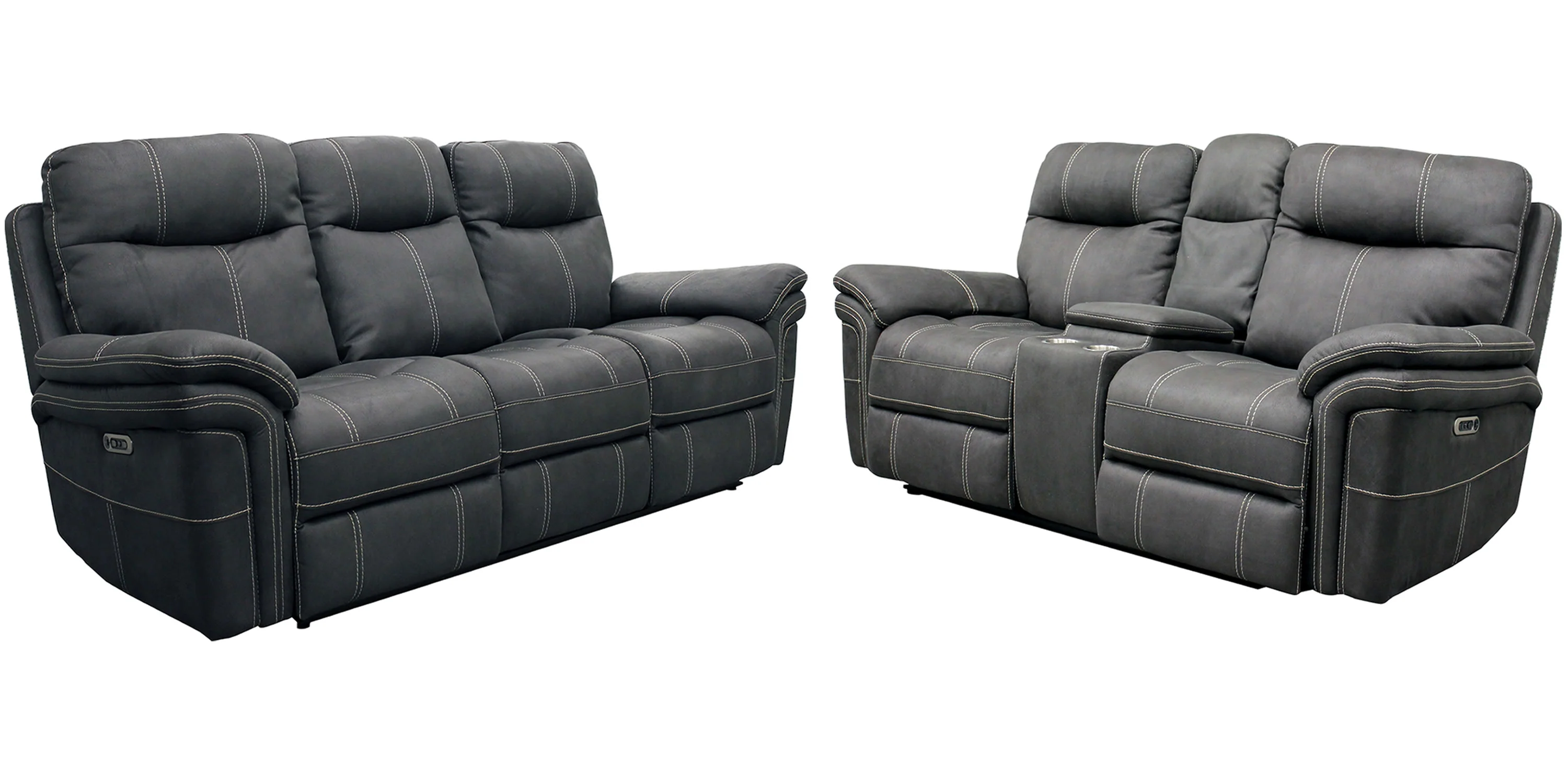 Parker Living Mason - Charcoal Power Reclining Sofa and Loveseat - Image 2