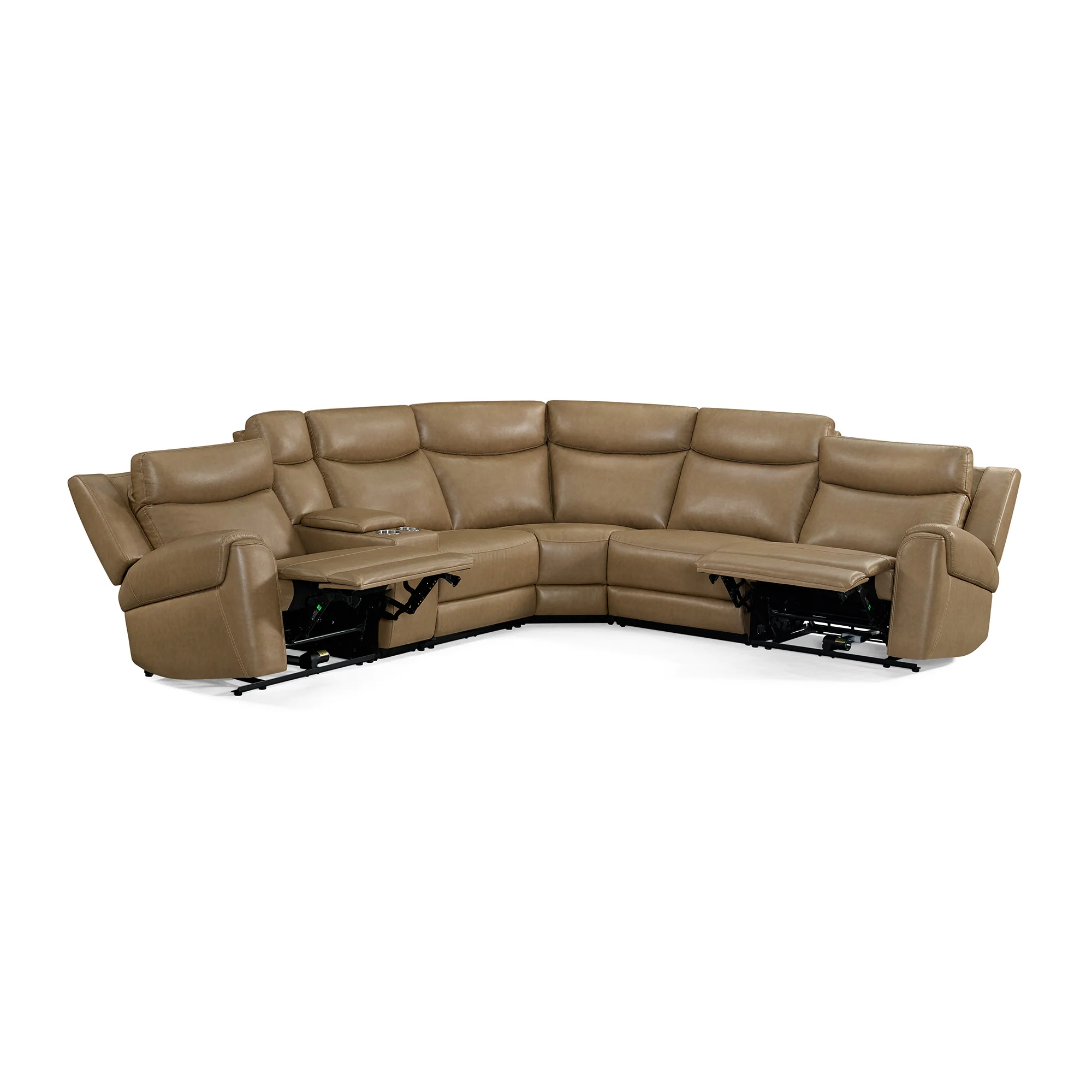 Parker Living Momentum - Cashew 6 Piece Modular Power Reclining Sectional with Power Adjustable Headrests - Image 2