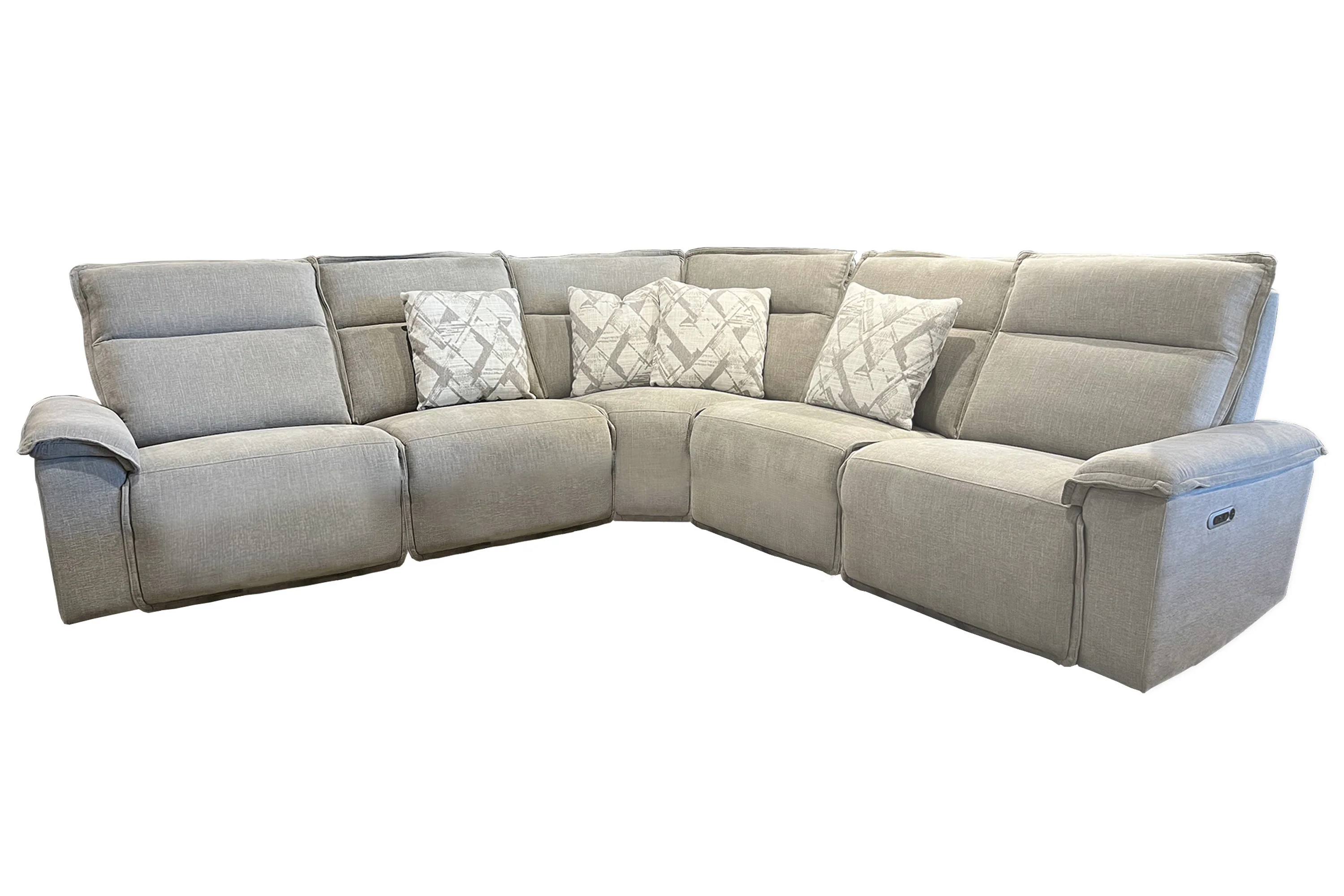 Parker Living Perimeter - Hearth Stone 5 Piece Modular Power Reclining Sectional with Power Adjustable Headrests - Image 2