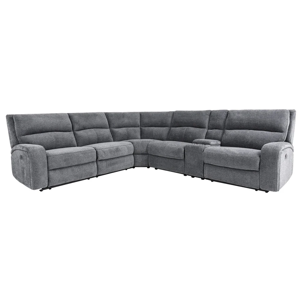Parker Living Polaris - Bizmark Grey 6 Piece Modular Power Reclining Sectional with Power Adjustable Headrests - Image 2
