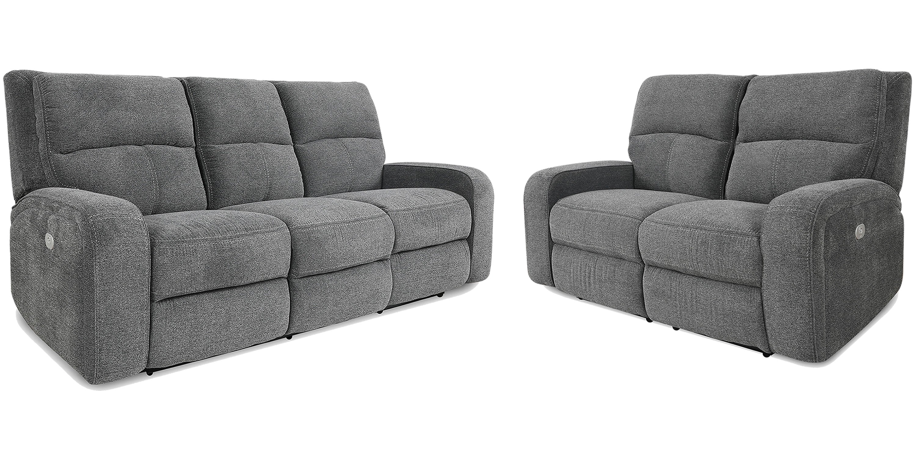 Parker Living Polaris - Bizmark Grey Power Reclining Sofa and Loveseat - Image 2