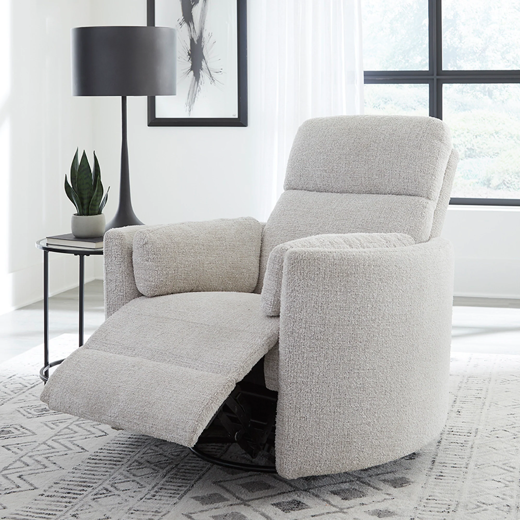 Parker Living Radius - Angora Linen Manual Swivel Recliner - Image 3