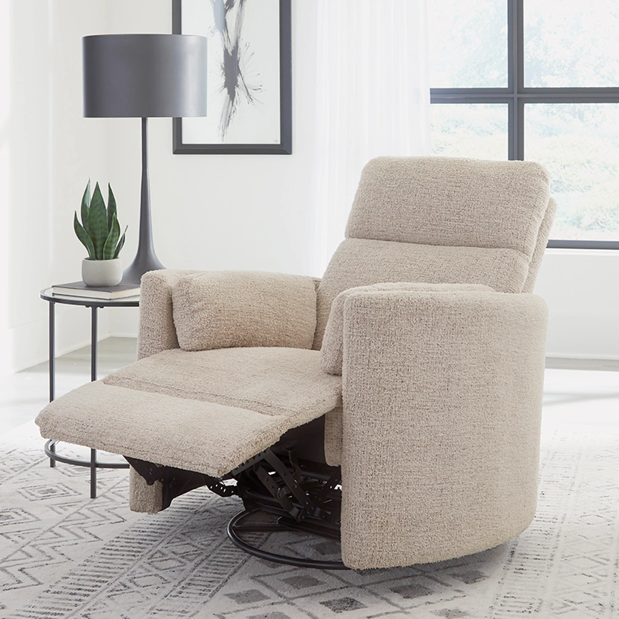 Parker Living Radius - Burlap Manual Swivel Recliner - Image 3