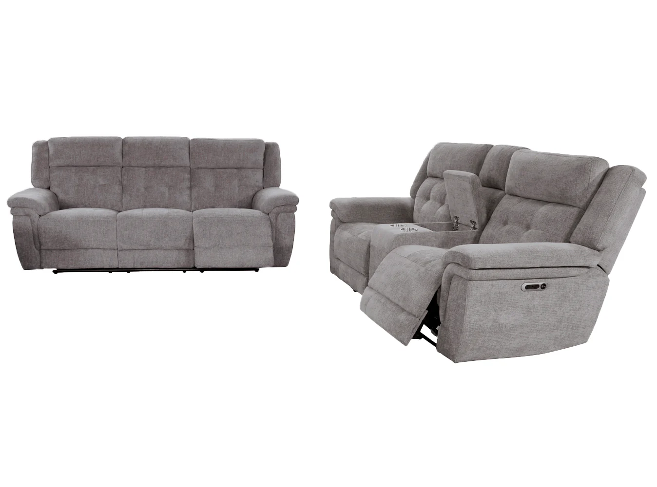 Parker Living Richland - Bristol Grey Power Reclining Sofa and Loveseat - Image 2