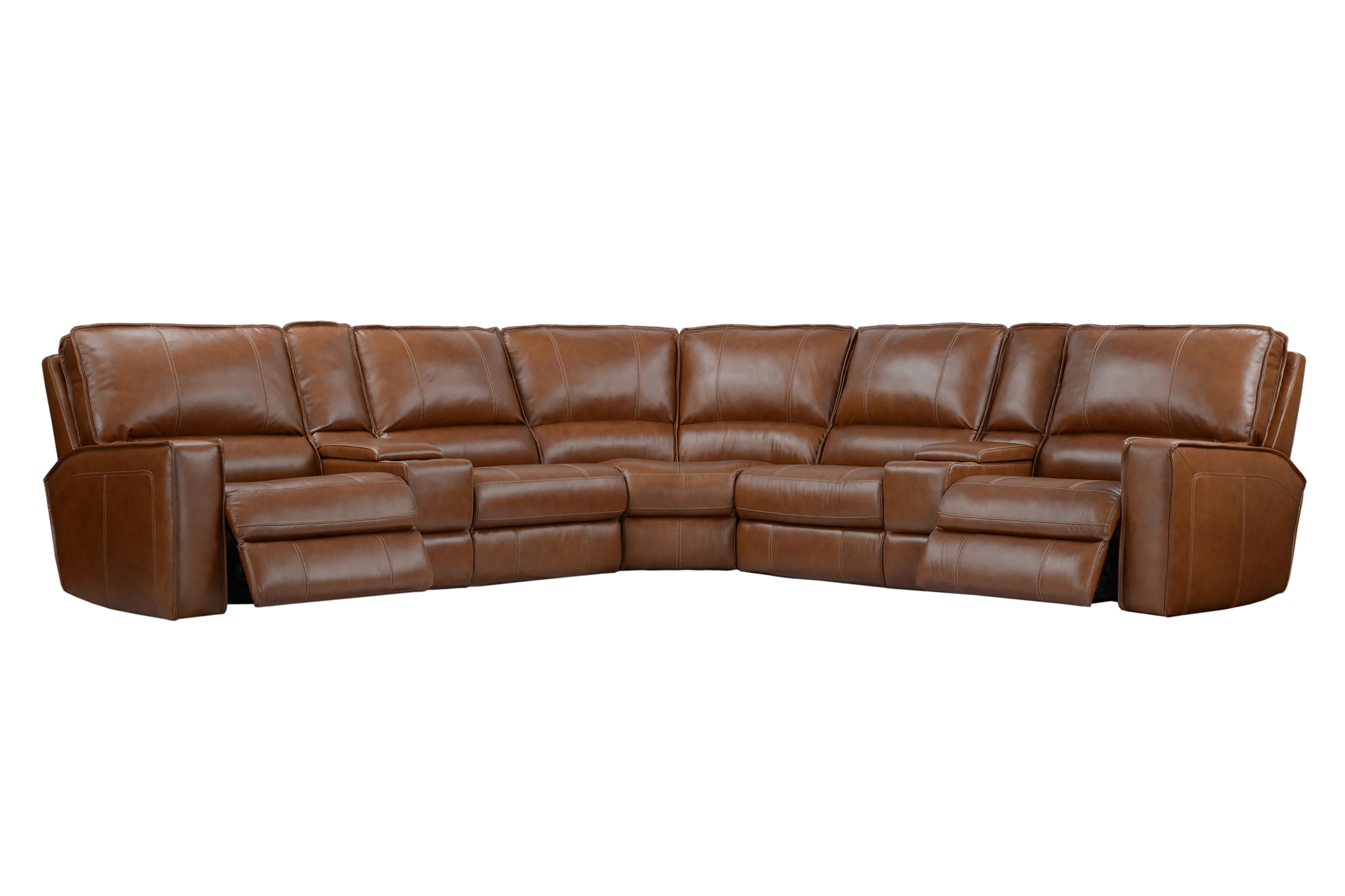 Parker Living Rockford - Verona Saddle 7 Piece Modular Power Reclining Sectional with Power Adjustable Headrests - Image 3