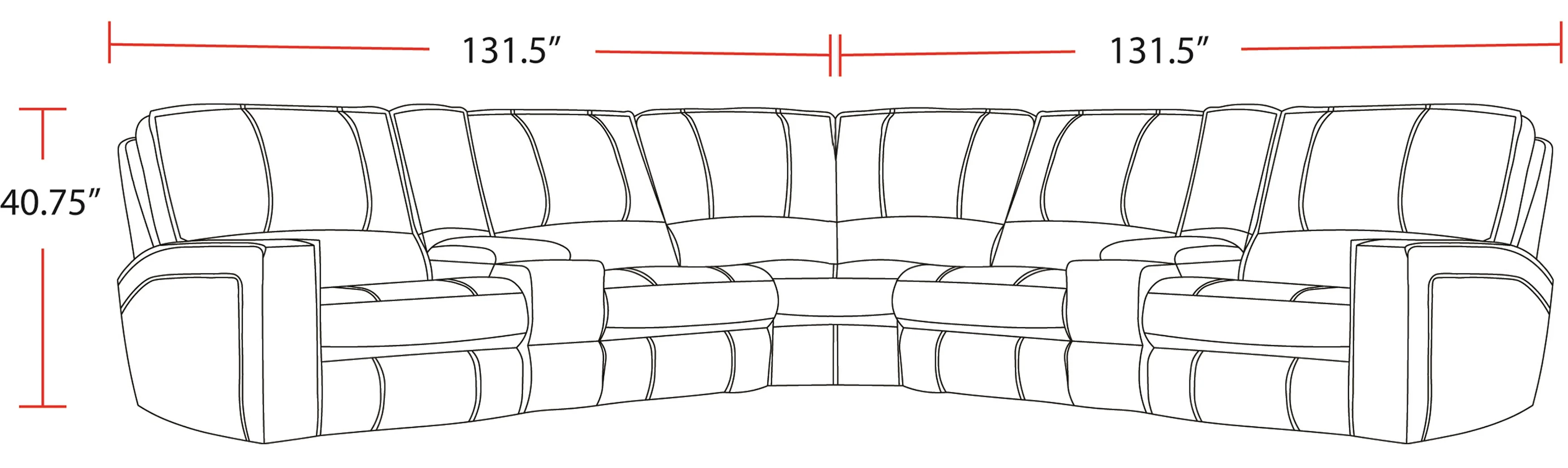 Parker Living Rockford - Verona Saddle 7 Piece Modular Power Reclining Sectional with Power Adjustable Headrests - Image 4