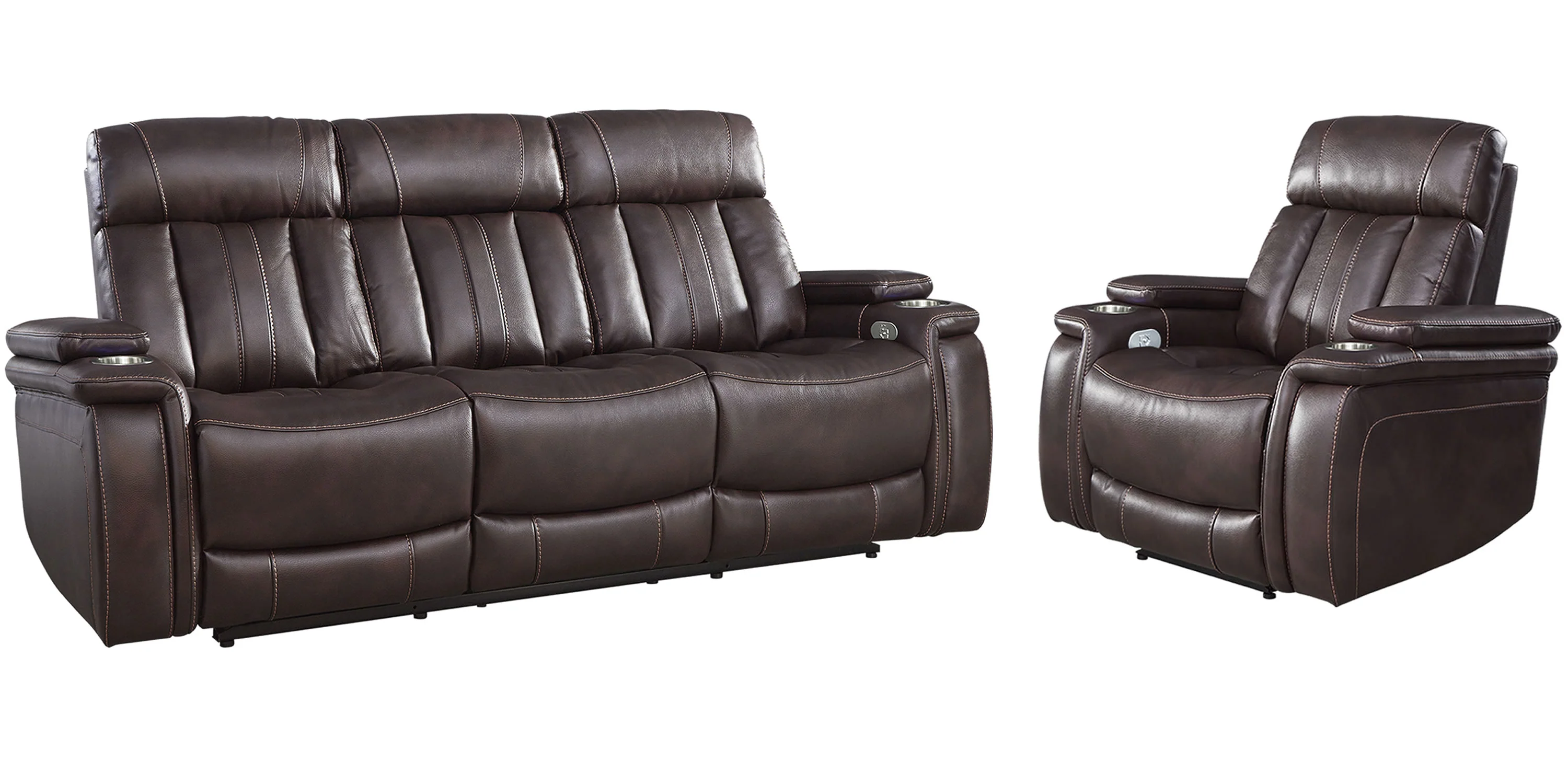 Parker Living Royce - Fantom Brown Power Reclining Sofa and Recliner - Image 2