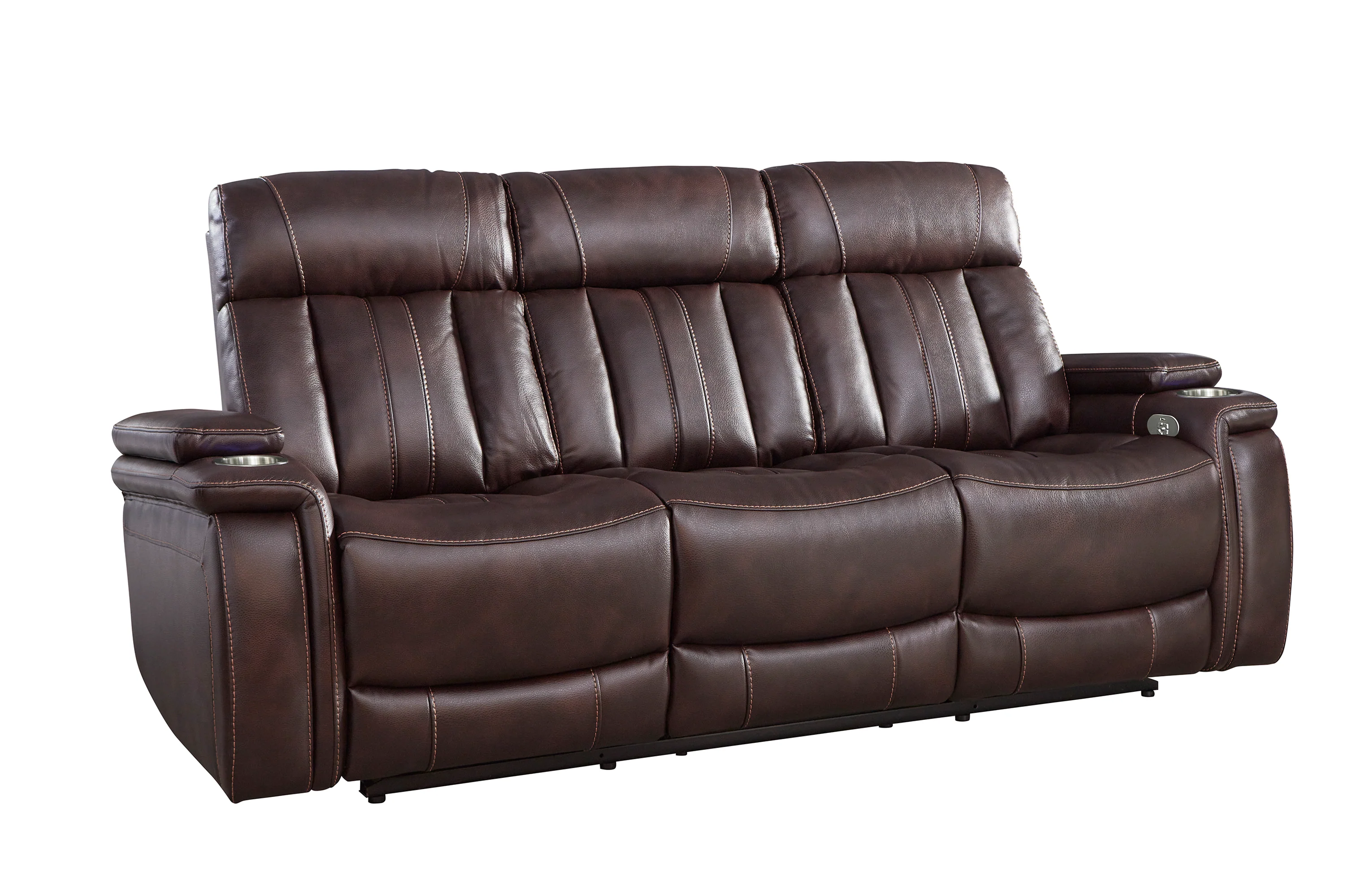 Parker Living Royce - Fantom Brown Power Reclining Sofa with Drop Down Console - Image 2