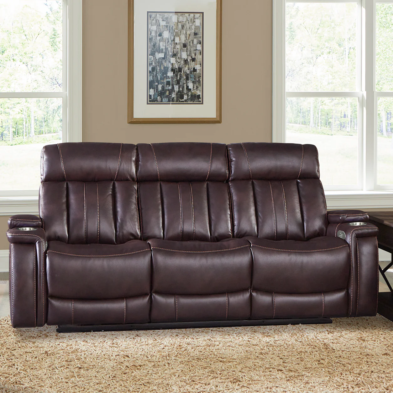 Parker Living Royce - Fantom Brown Power Reclining Sofa with Drop Down Console - Image 4