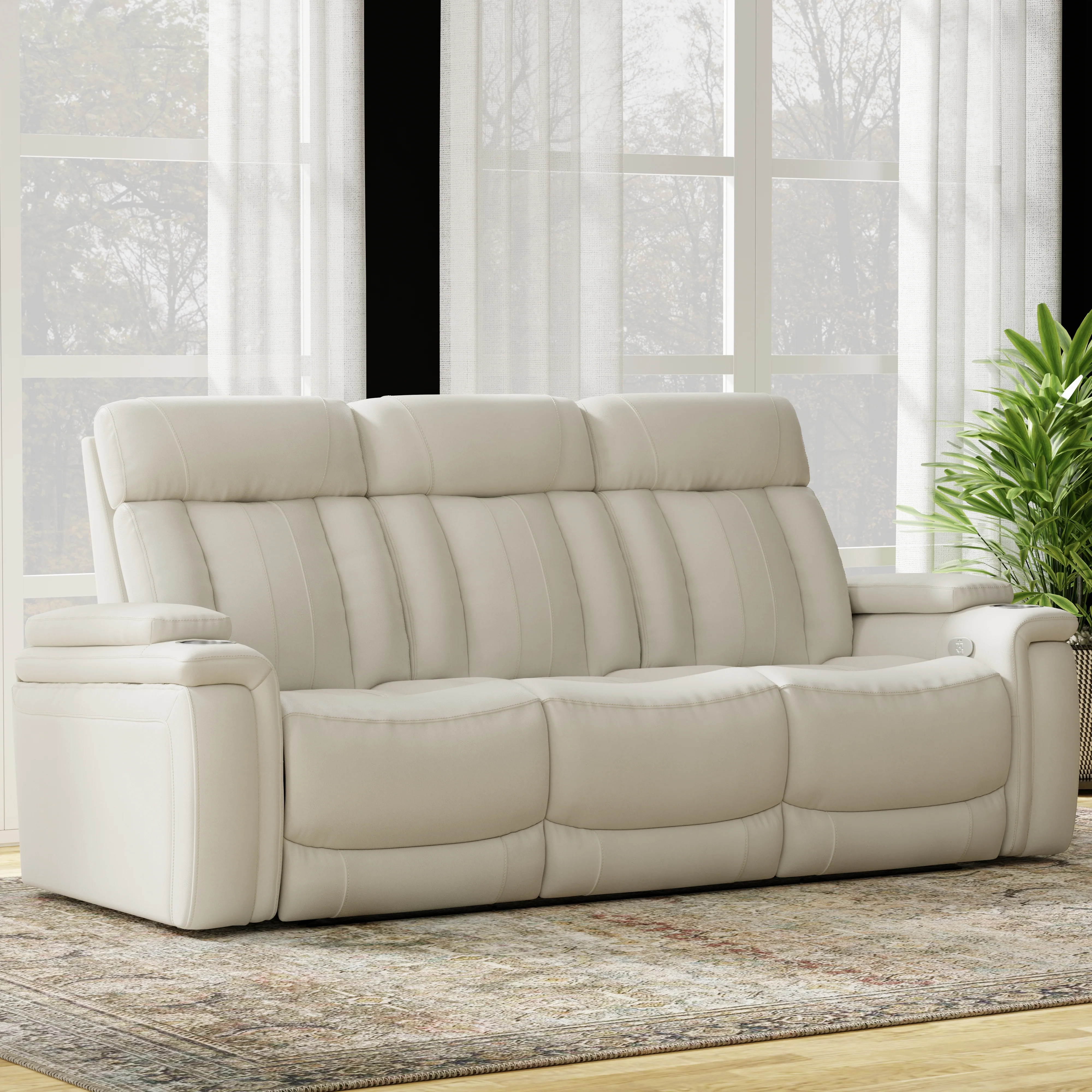 Parker Living Royce - Fantom Ivory Power Reclining Sofa and Recliner - Image 3