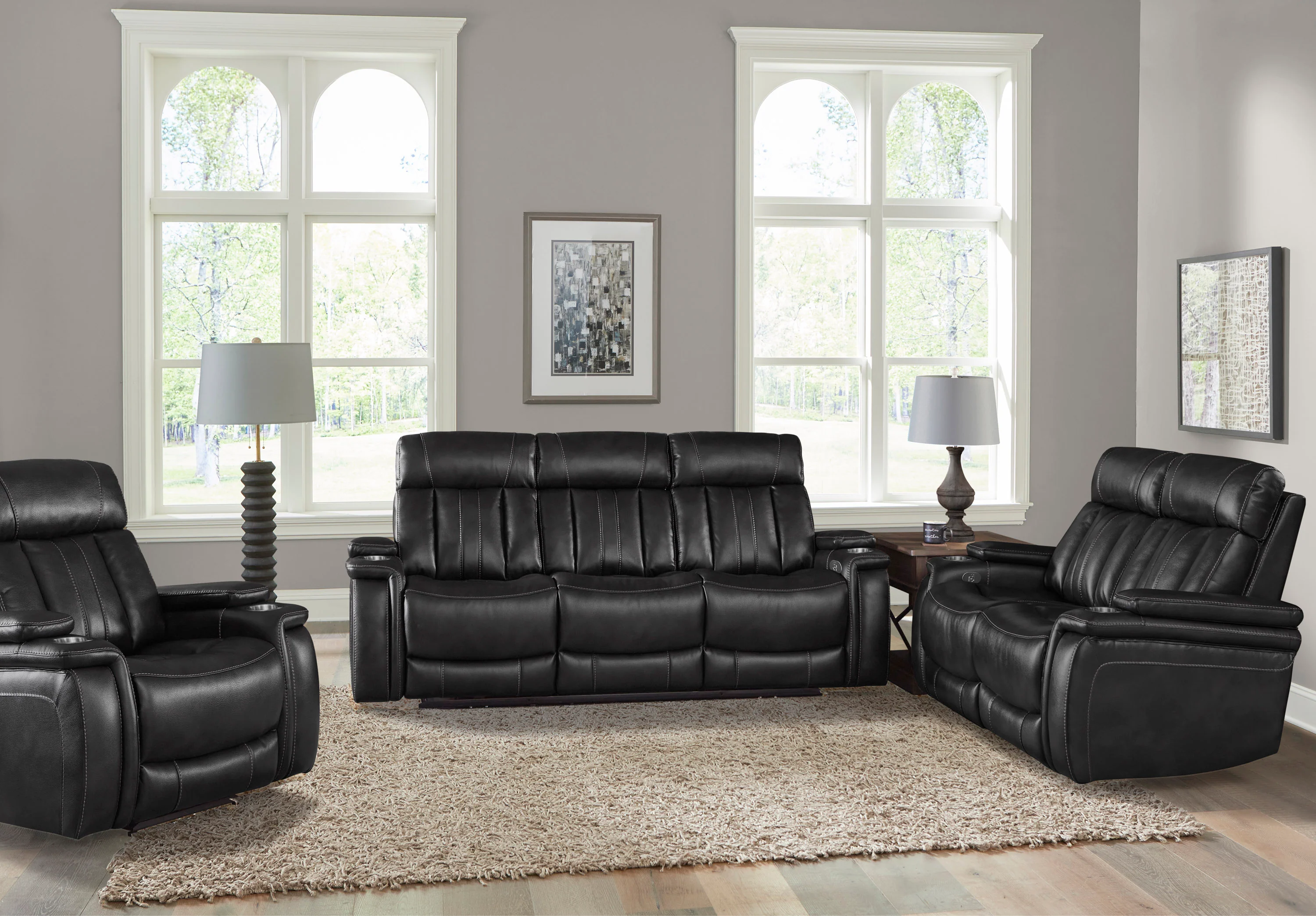 Parker Living Royce - Midnight Power Reclining Sofa with Drop Down Console - Image 3