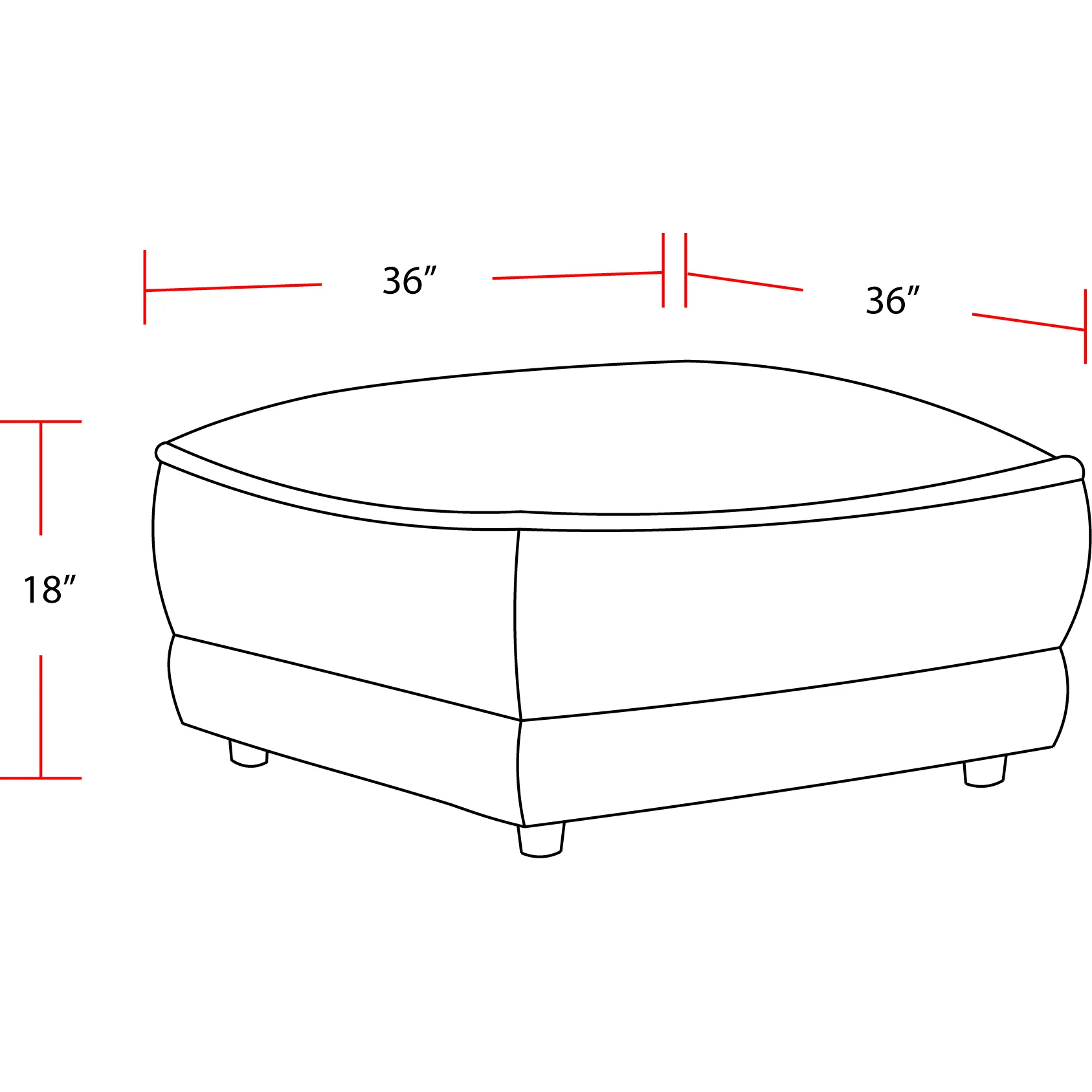Parker Living Utopia - Mega Ivory Ottoman with Casters - Image 6