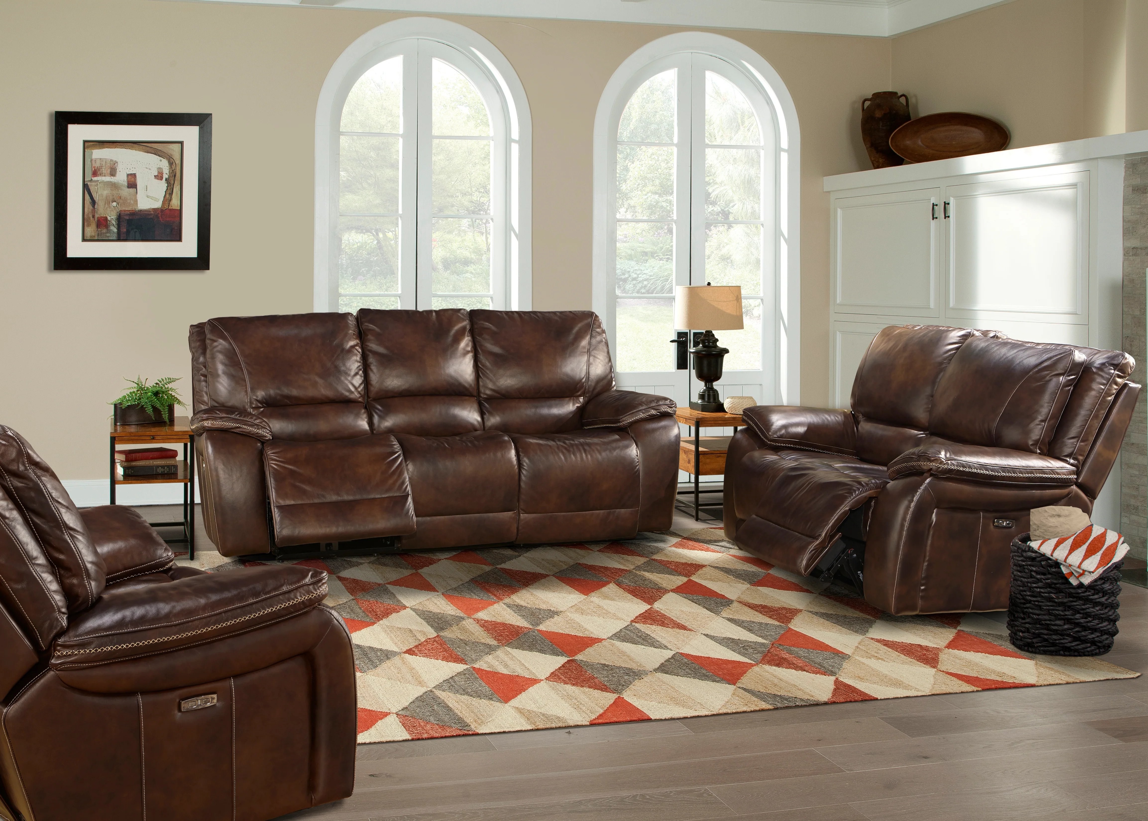 Parker Living Vail - Burnt Sienna Power Reclining Sofa Loveseat and Recliner - Image 3